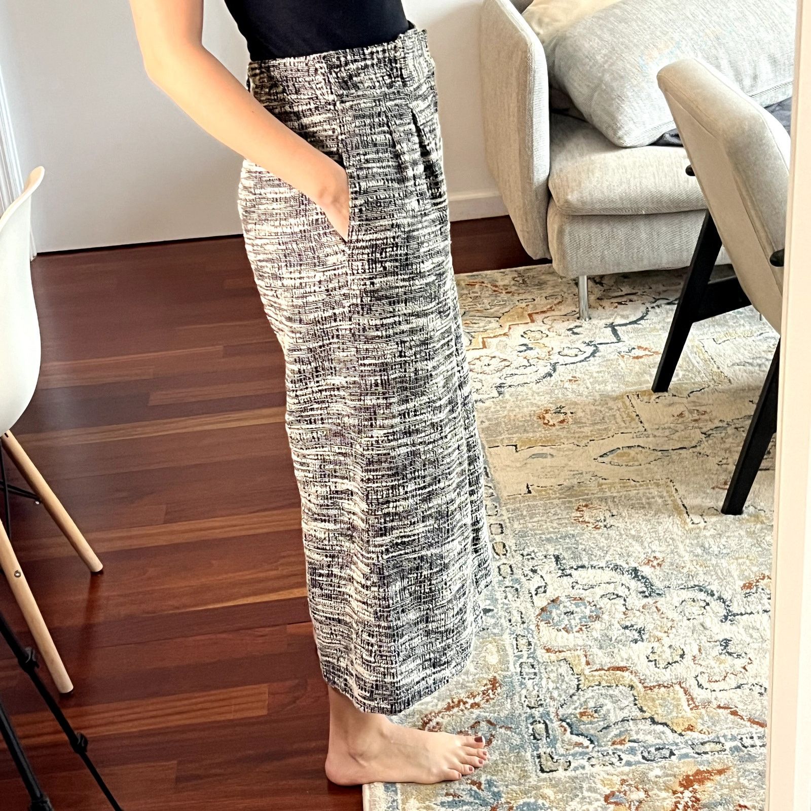 Apiece Apart Apiece Apart cotton blend wide cropped pants high rise gray Size 28" / US 6 / IT 42 - 8 Thumbnail