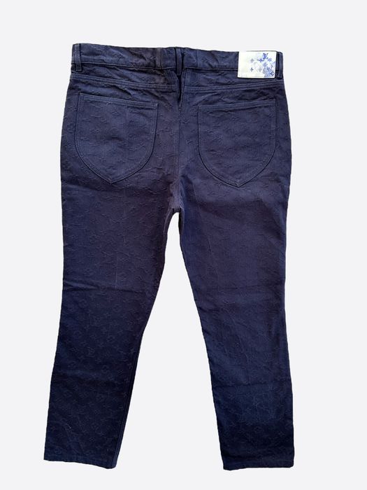 louis vuitton monogram denim jeans Purple Pre Owned Size 34 Virgil