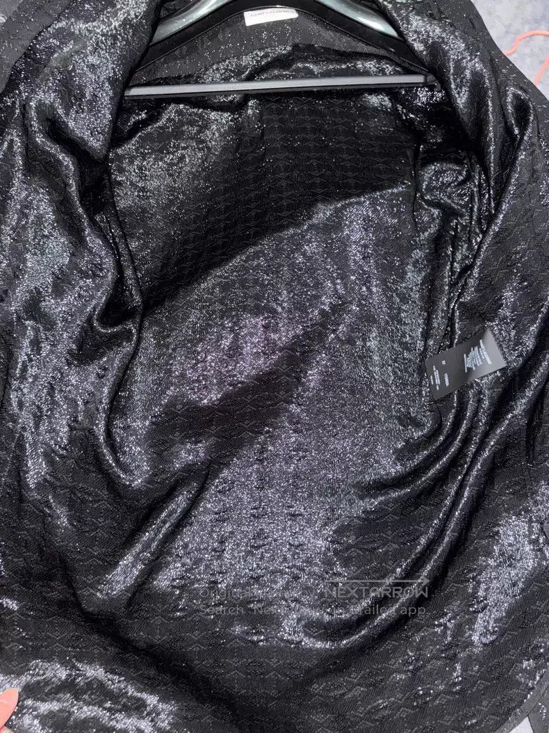 Saint Laurent Paris Saint Laurent Paris Size 37 Mulberry Silk Subtle Pattern E Size US S / EU 44-46 / 1 - 5 Thumbnail