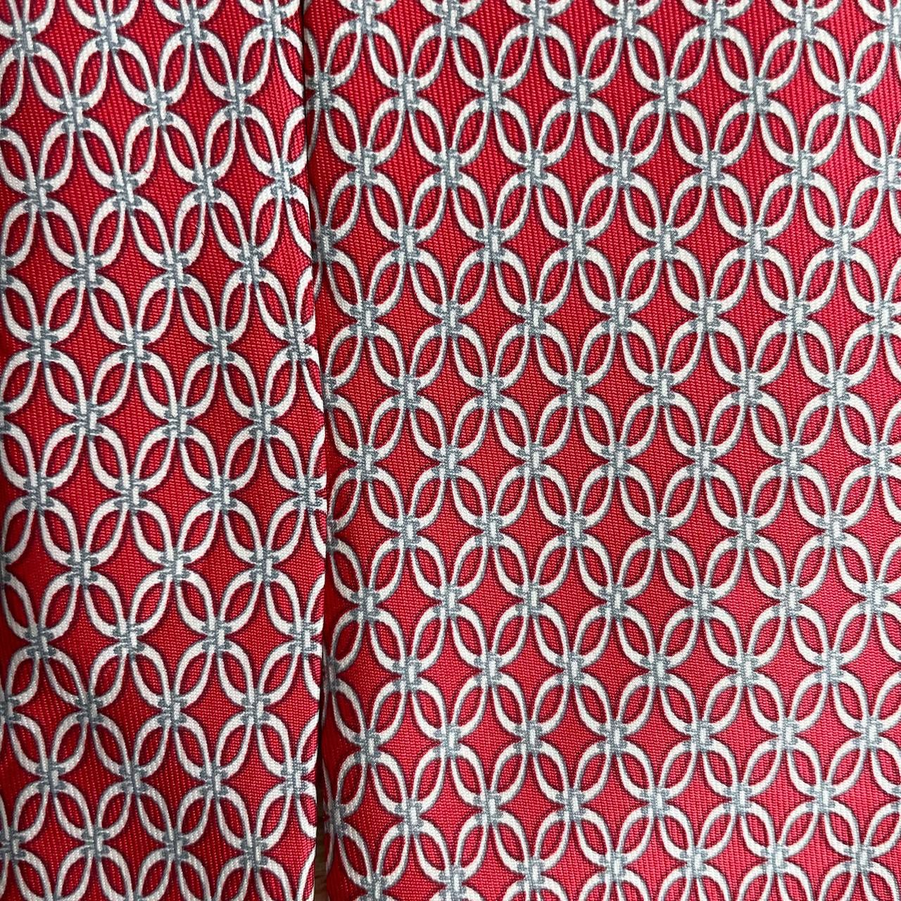 Hermes Hermes Paris Silk Tie 7063 TO Chains Red Size ONE SIZE - 1 Thumbnail