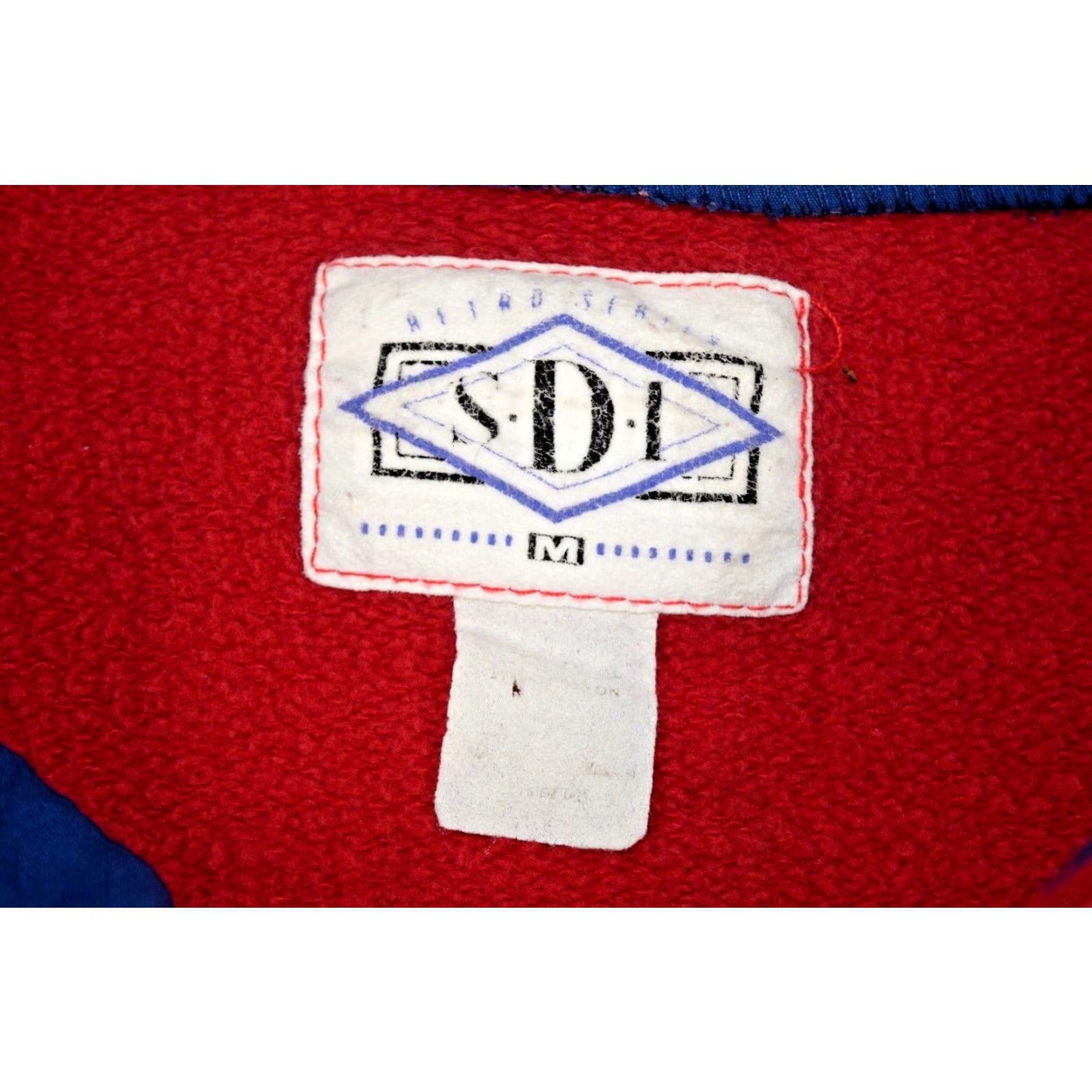 VINTAGE SDI Sweatshirt US Open Pebble Beach 1992 90s Red Blue Trim Cotton M/L 42 Chest Long Sleeve Shirt Mens