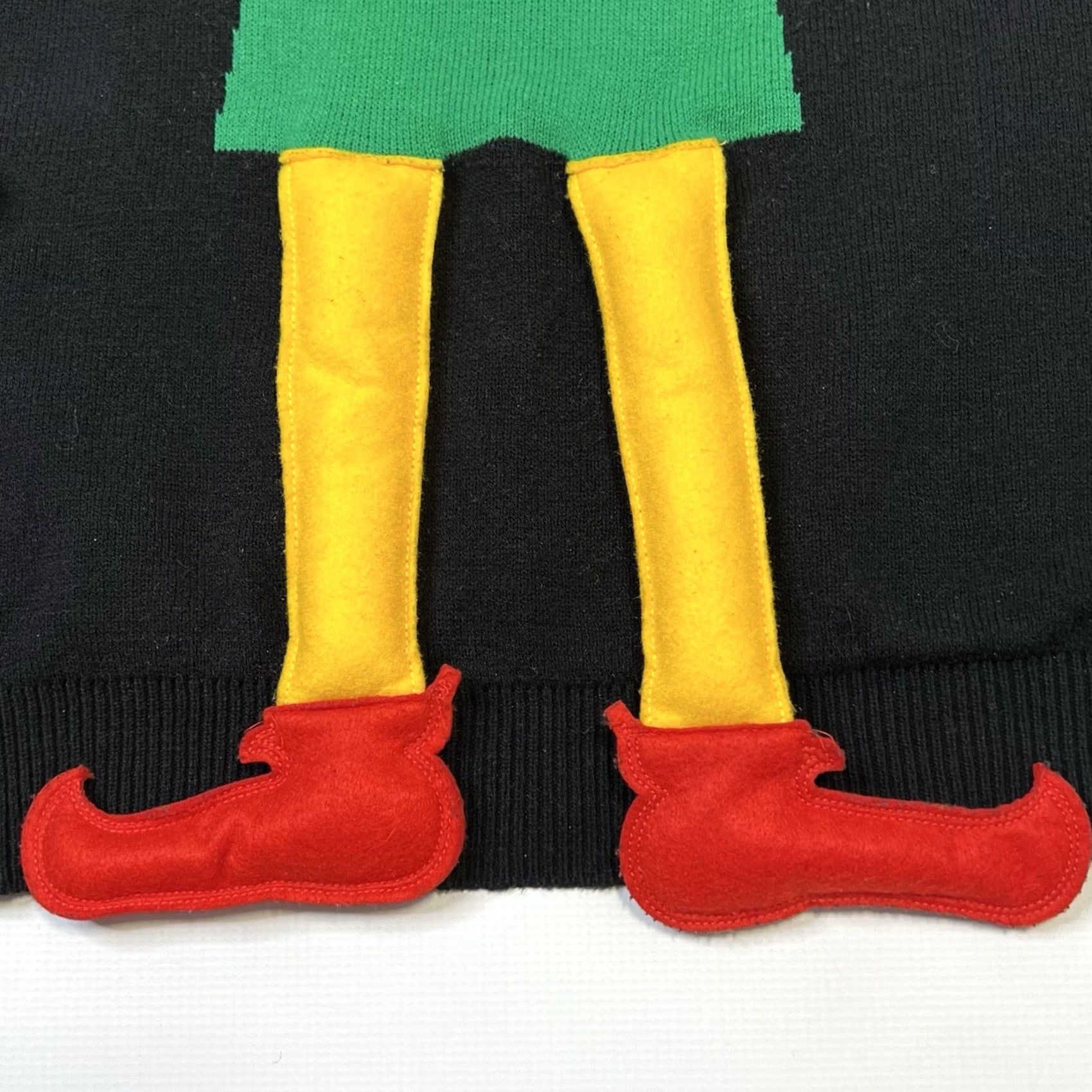 Sears Vtg Sears Elf Christmas Sweater Womens Sz Large Ugly Holiday Party Moveable Legs Size L / US 10 / IT 46 - 2 Thumbnail