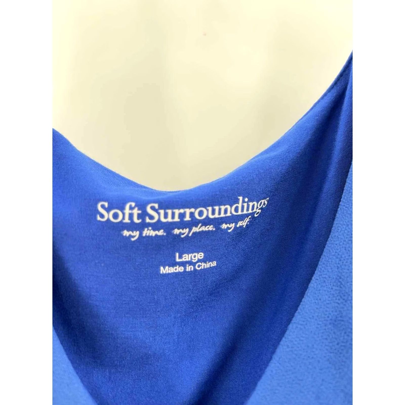 Soft Surroundings Pre-Owned Soft Surroundings Blue Size Large Tank Top Size L / US 10 / IT 46 - 3 Thumbnail