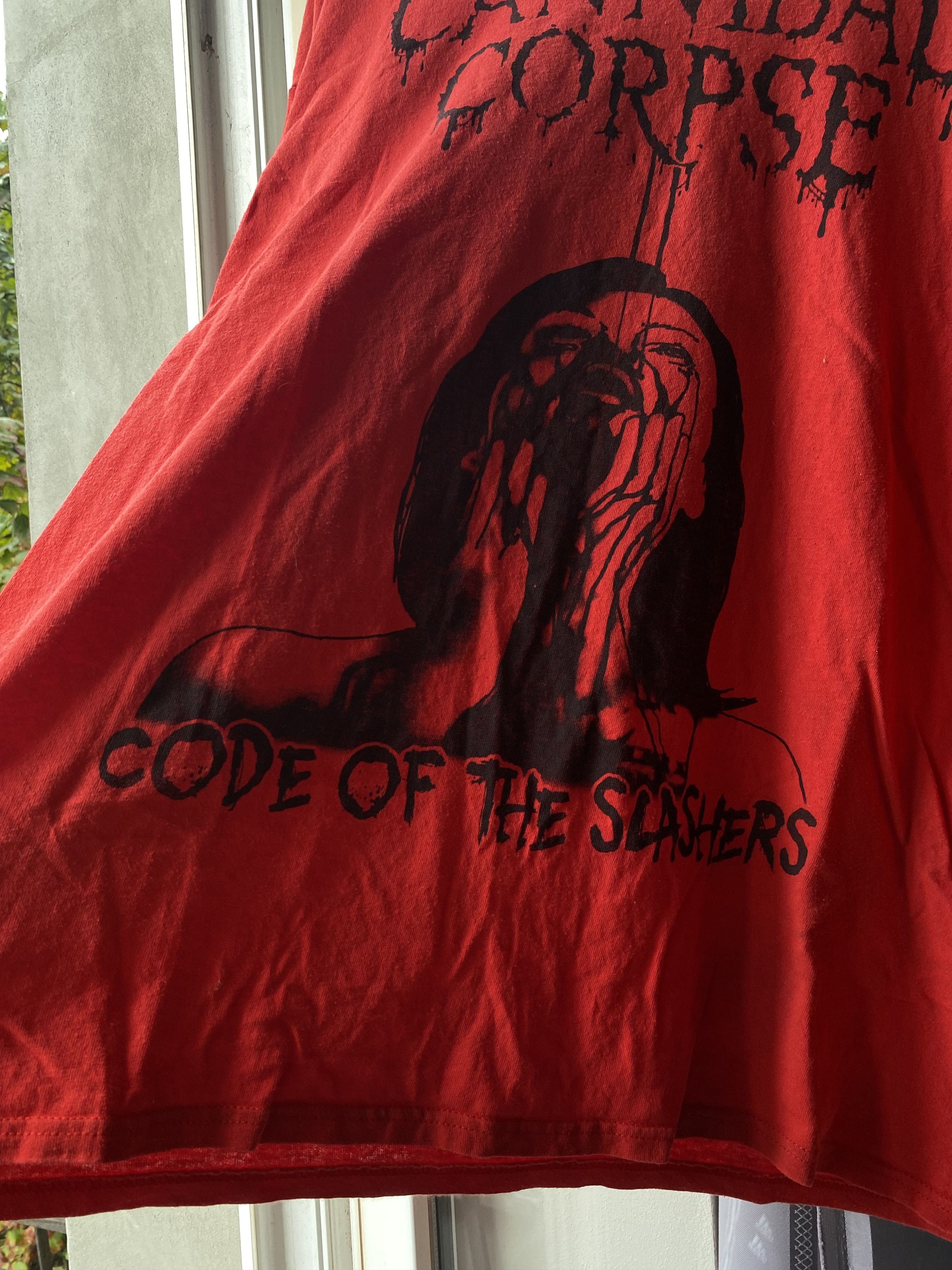 Band Tees Cannibal Corpse T-Shirt Code of the Slashers Death Metal Tee Size US XL / EU 56 / 4 - 2 Thumbnail