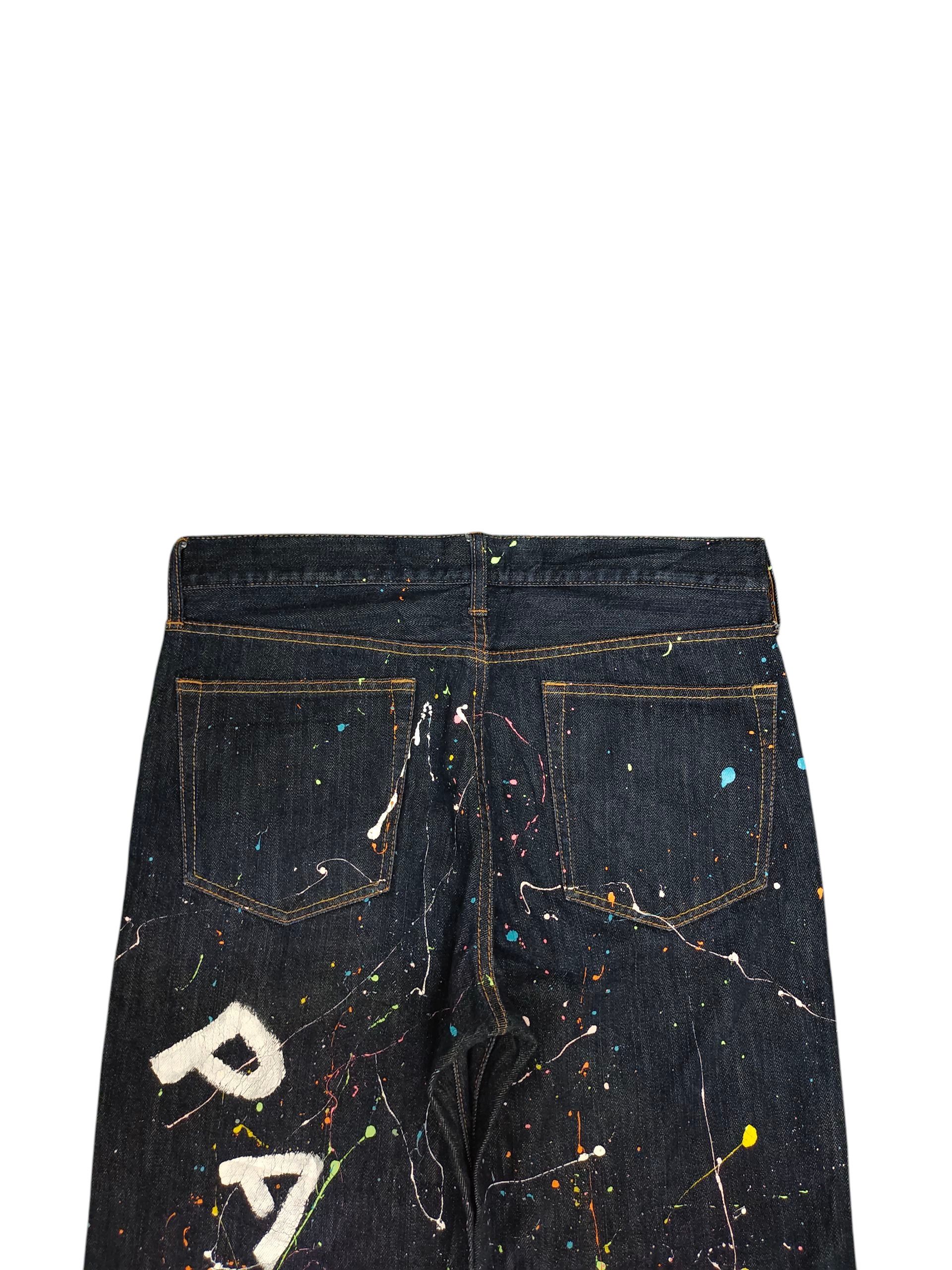 Hysteric Glamour Japanese Brand GU 'Paco Buw Juno' Paint Spash Denim Jeans Size US 34 / EU 50 - 2 Thumbnail