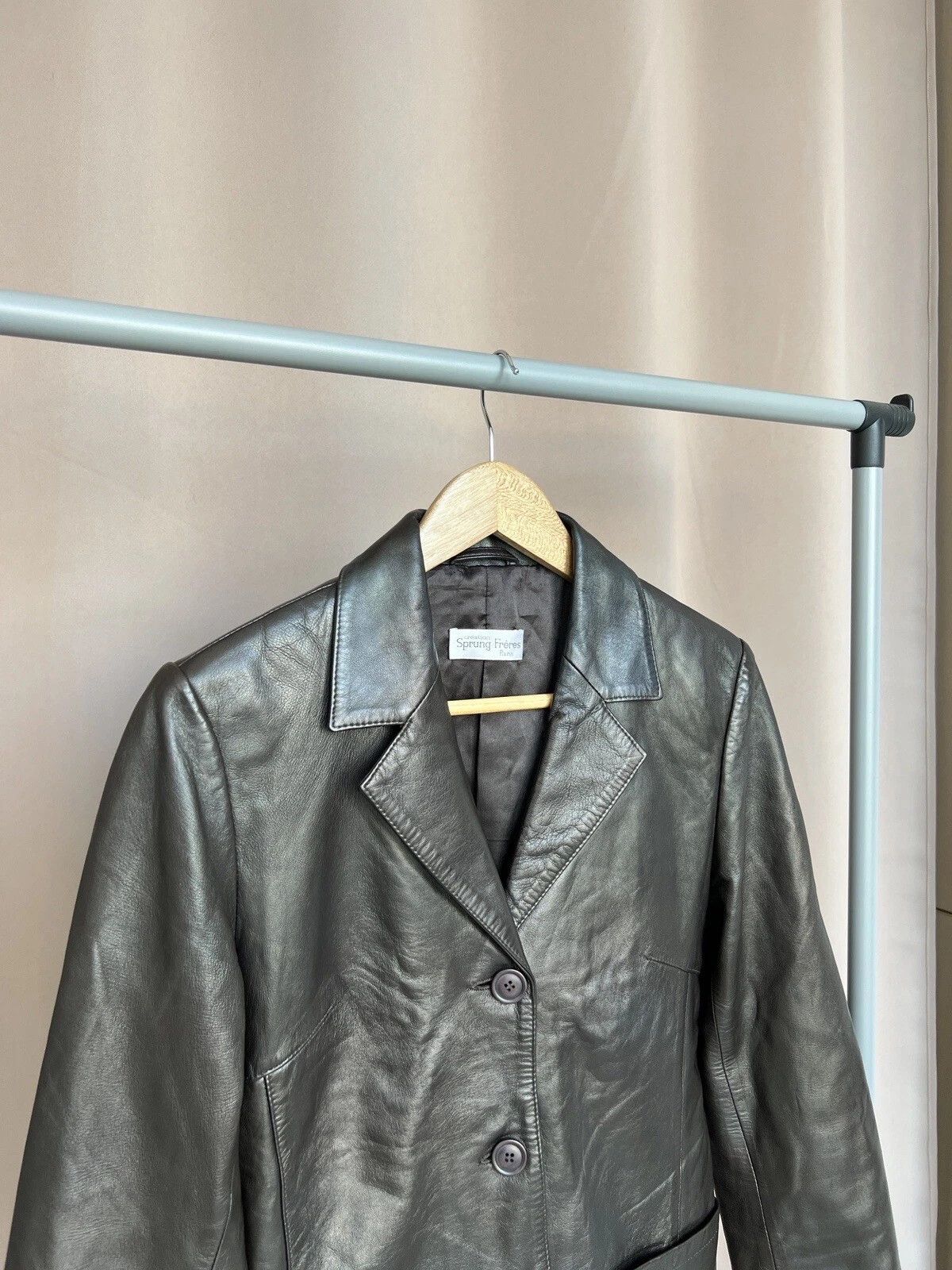 Other Sprung Freres Leather Jacket Womens Size 36 or S Paris Size S / US 4 / IT 40 - 3 Thumbnail