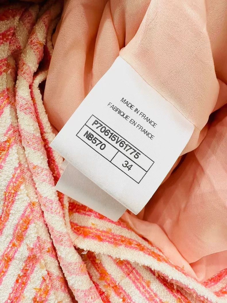 Chanel Chanel Spring and summer pink and white striped waisted dr Size XXS / US 00 / IT 34 - 5 Thumbnail