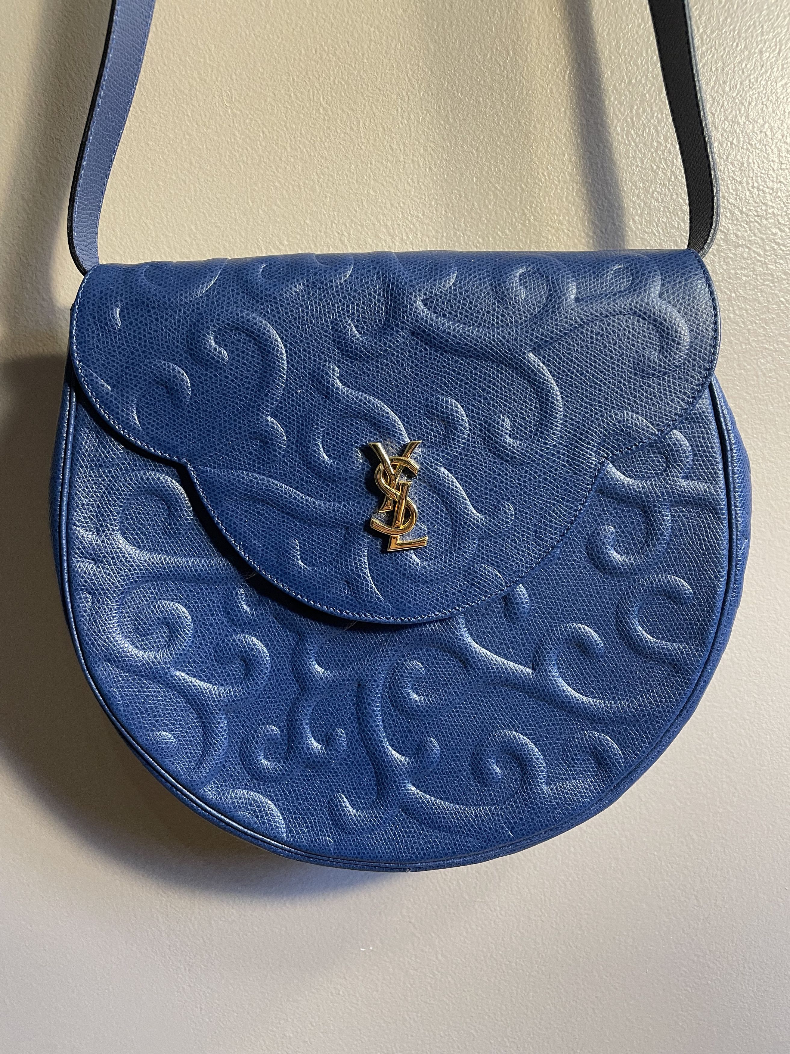 Yves Saint Laurent YSL Arabesque Navy Shoulder Bag Size ONE SIZE - 2 Thumbnail
