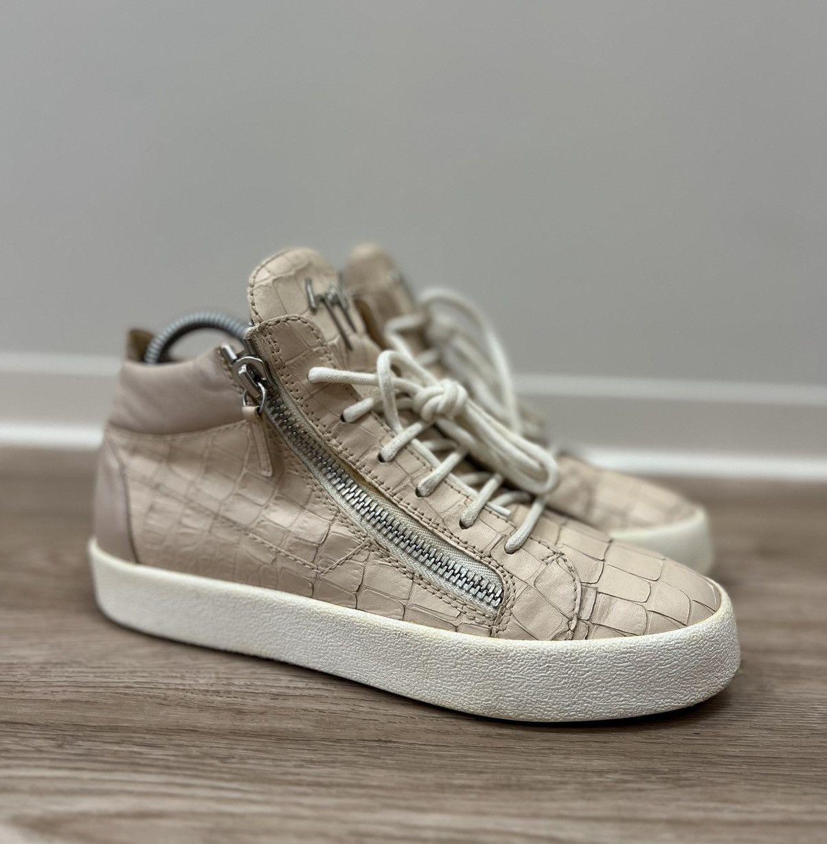 Giuseppe Zanotti Giuseppe Zanotti Leather Python High Top Sneakers Size US 9.5 / IT 39.5 - 1 Thumbnail