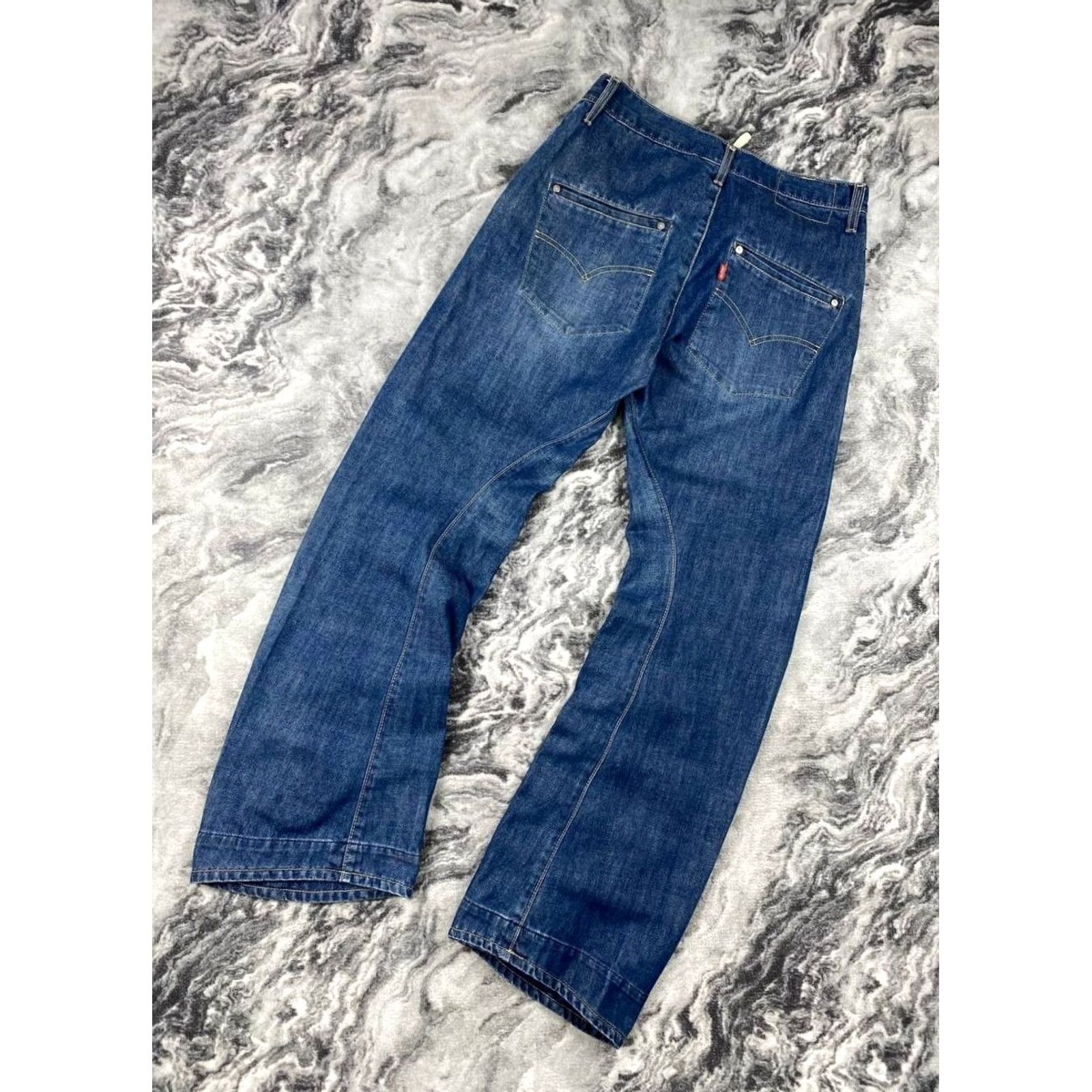 Levi's VINTAGE Levi’s Engineered Jeans Men 32x32 Blue Denim 5-Pocket Straight Cinch Rise Mid 10-12 Size US 32 / EU 48 - 2 Thumbnail