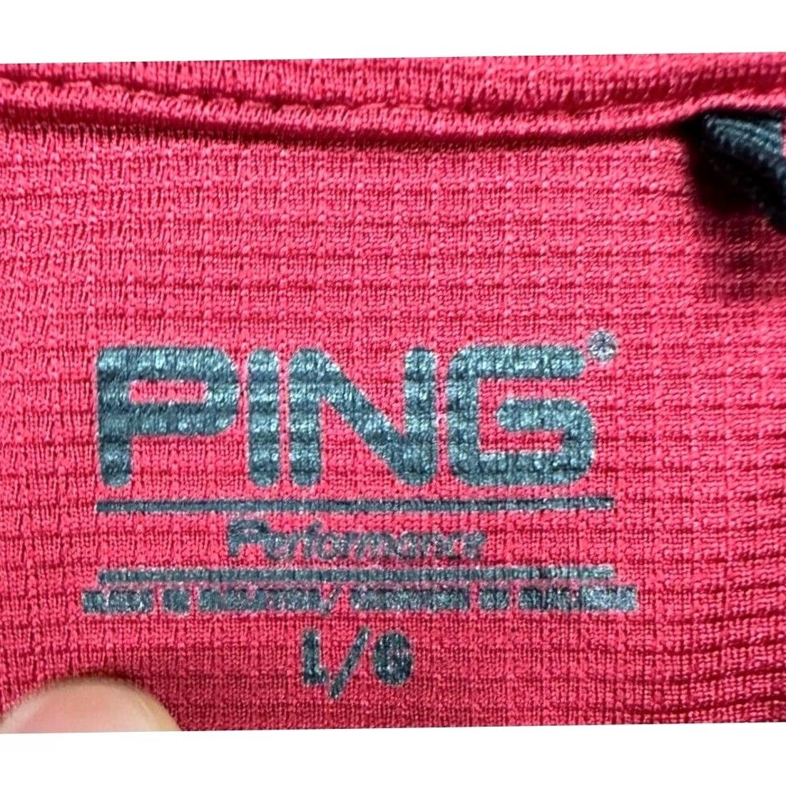 Vintage PING Performance Polo Shirt Mens Large Red Short Sleeve Athletic Golf Outdoor Casual Shirt Size US L / EU 52-54 / 3 - 4 Thumbnail