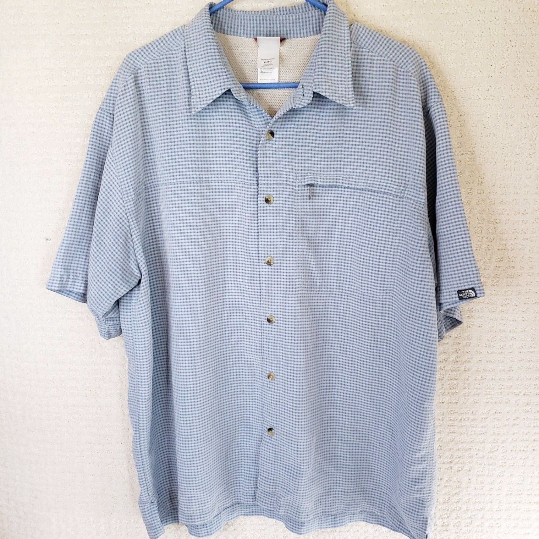 The North Face The North Face Shirt Button-Up Short Sleeve Check Blue XL Men Modern Outdoors Hiking Camping Adventure Mens Regular Fit Size US XL / EU 56 / 4 - 2 Thumbnail
