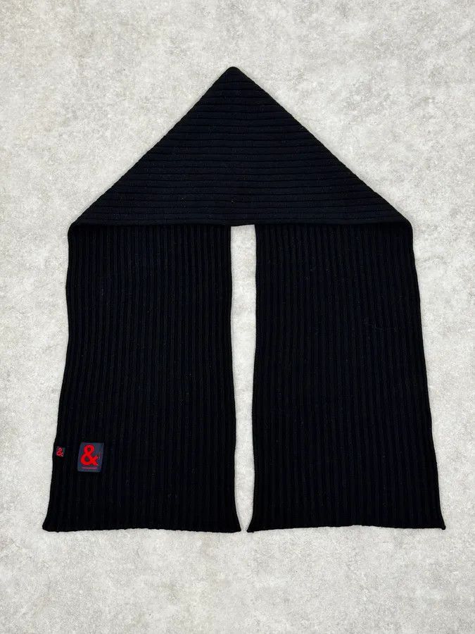 Dolce & Gabbana 1990s Dolce & Gabbana Black Wool Scarf Size ONE SIZE - 1 Thumbnail