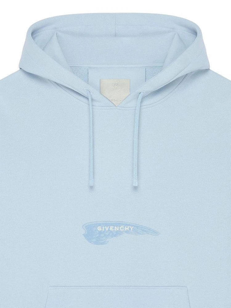 Givenchy o1w1db10325 Boxy Fit Hoodie Fleece in Sky Blue Size US M / EU 48-50 / 2 - 2 Thumbnail