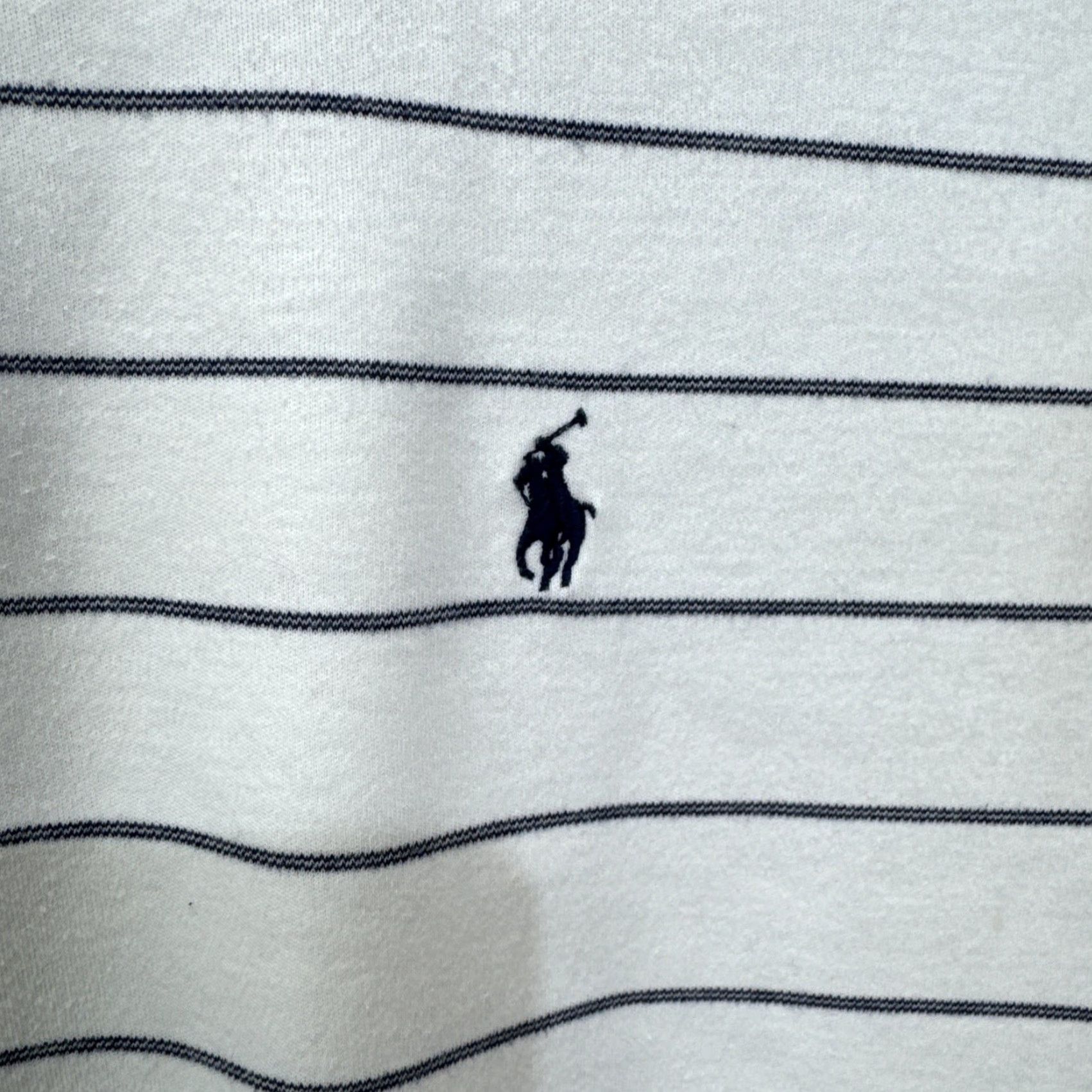 Polo Ralph Lauren Vintage Polo Ralph Lauren Men’s XL White Blue Stripe Polo Shirt Casual Workwear Summer Short Sleeve Size US XL / EU 56 / 4 - 6 Thumbnail