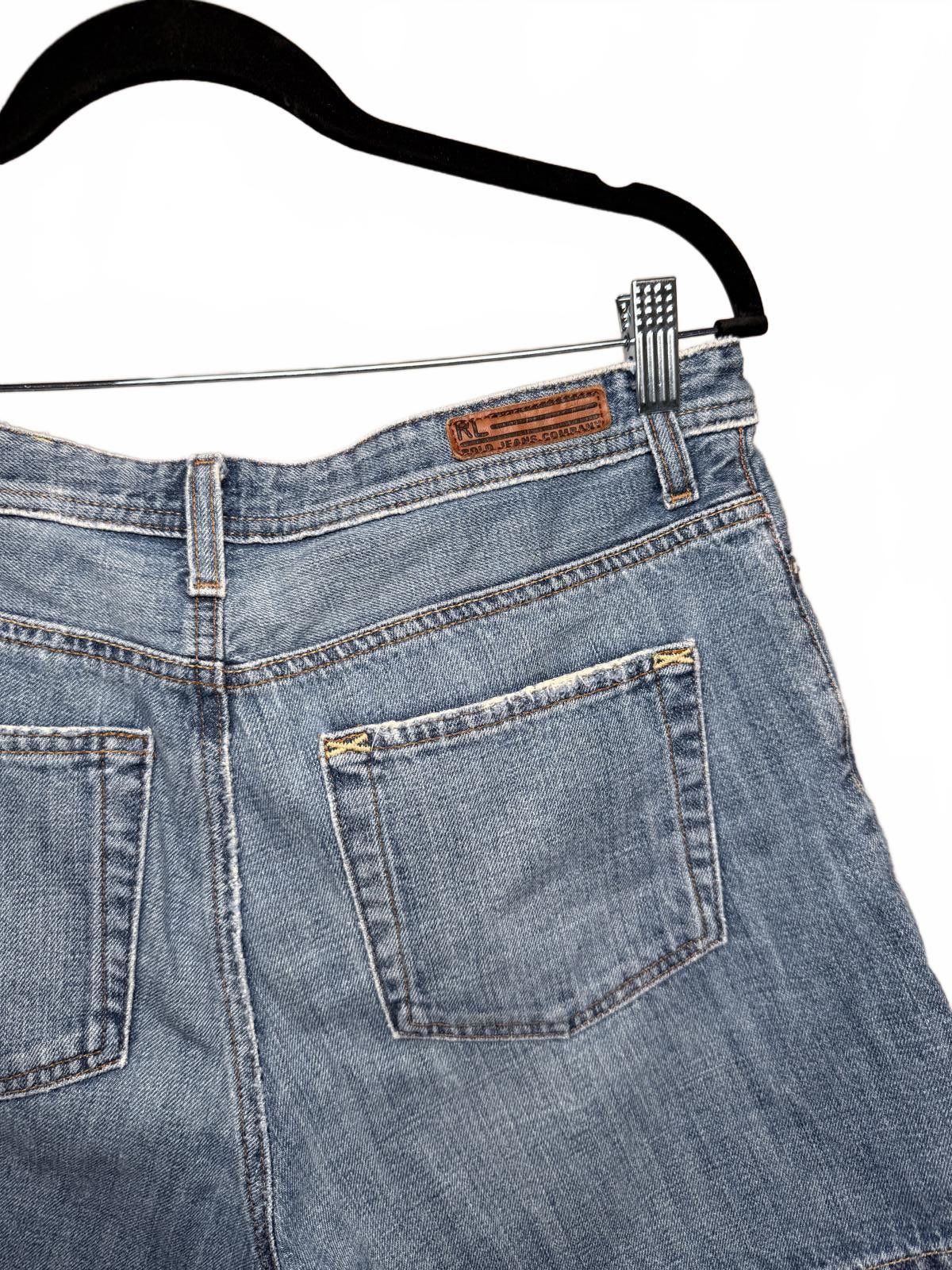 Polo Ralph Lauren Vintage Y2K Basic Blue Denim Jean Shorts Size 29" - 3 Thumbnail