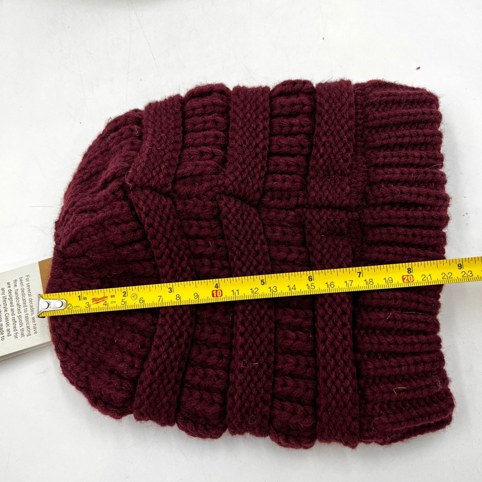 Other Scala Knit Beanie Hat With Ponytail Hole Red Acrylic Knit Size ONE SIZE - 9 Thumbnail