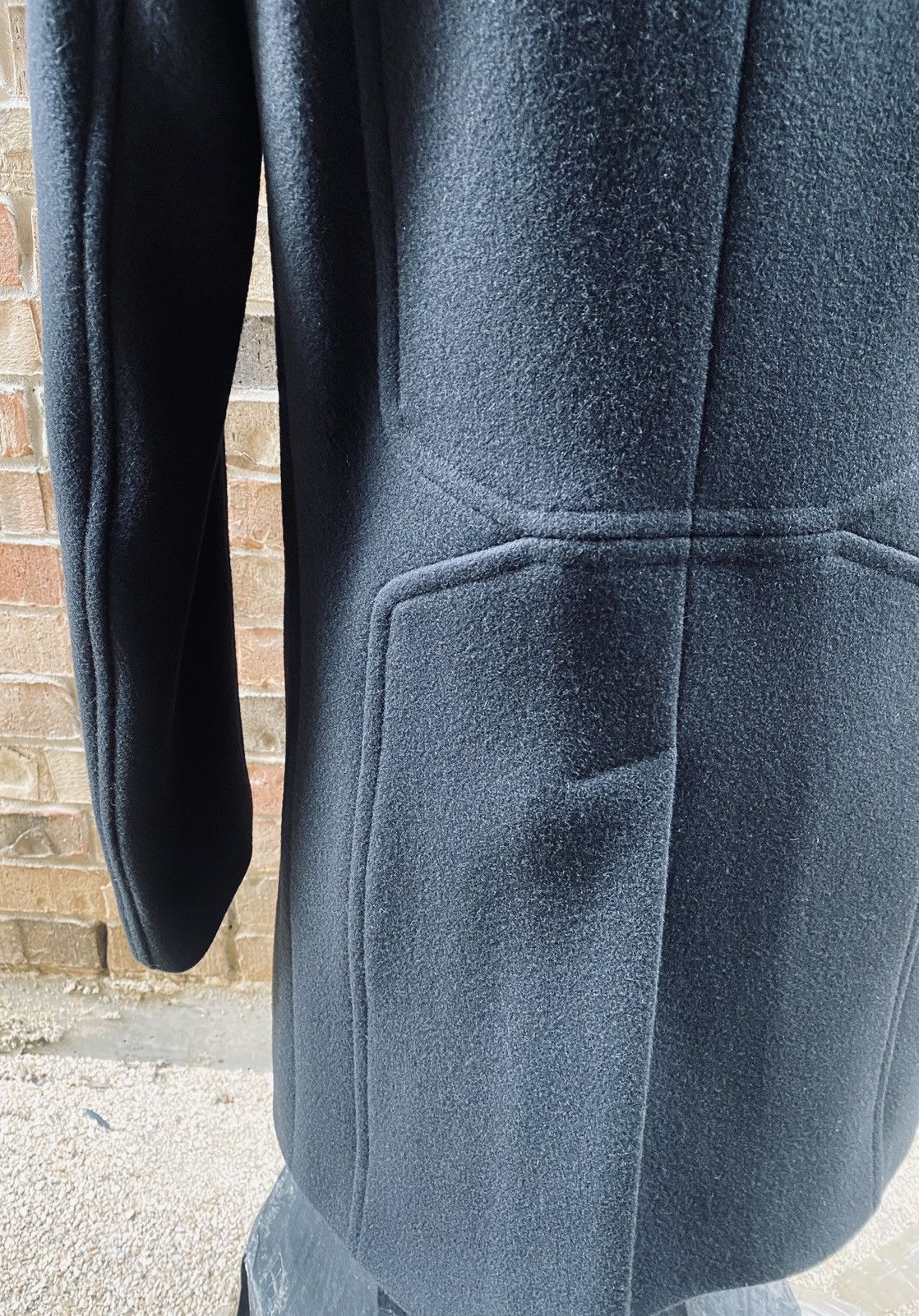 Dior Dior Homme 🇮🇹 x Hedi Slimane Navy Felted Wool Peacoat 48 NWT Size US M / EU 48-50 / 2 - 6 Thumbnail