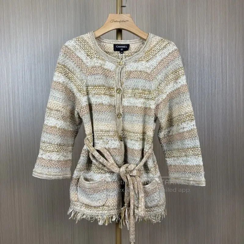 Chanel Chanel Color-Blocked Cotton Cardigan . Size M / US 6-8 / IT 42-44 - 1 Thumbnail