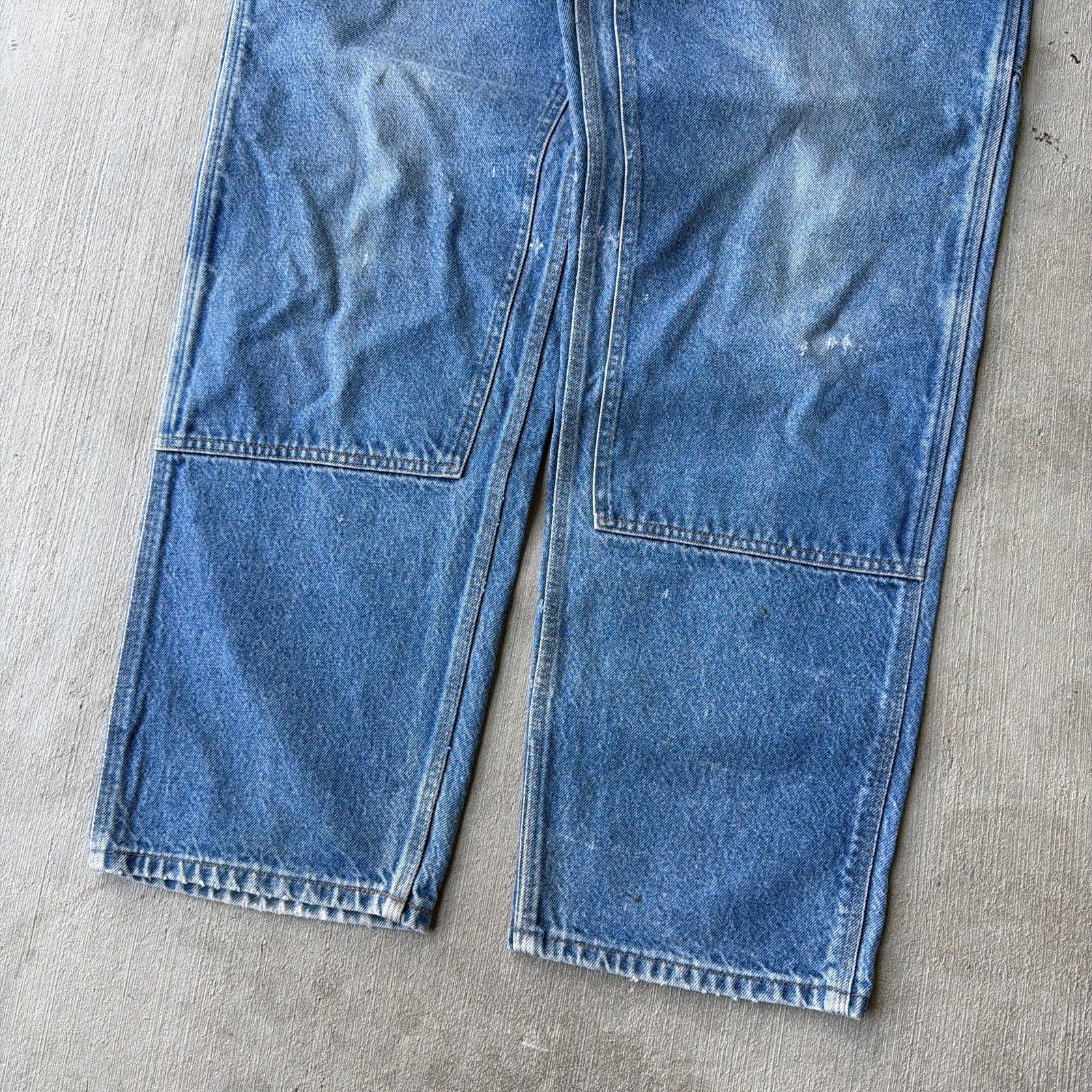 Carhartt × Vintage Carhartt denim blue jeans double knee work carpenter pants Size US 39 - 3 Thumbnail