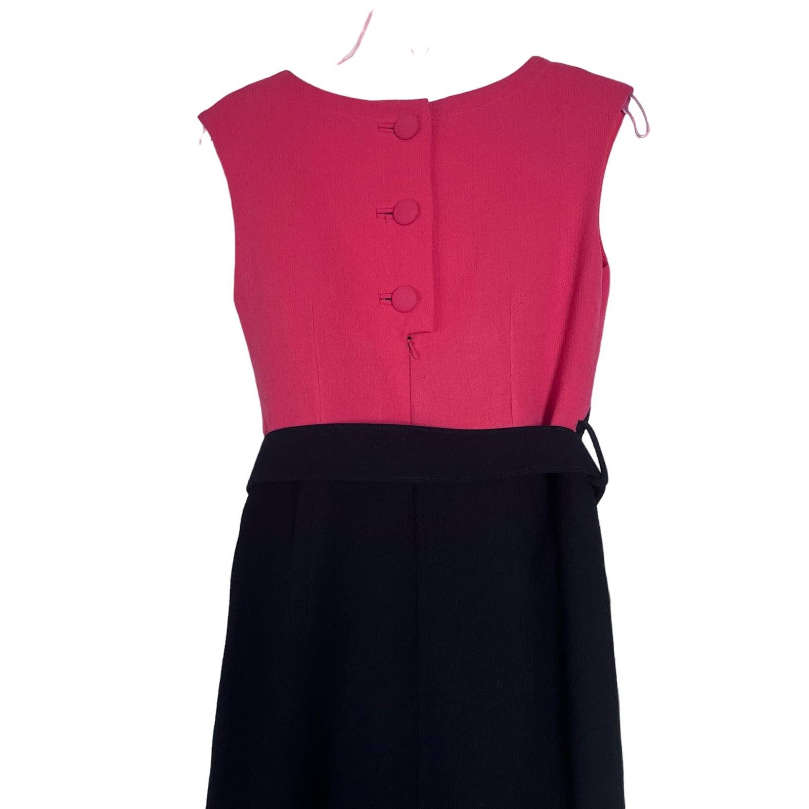 MILLY Milly Ella Belted Colorblock Knee Length Sheath Dress Size M / US 6-8 / IT 42-44 - 4 Thumbnail