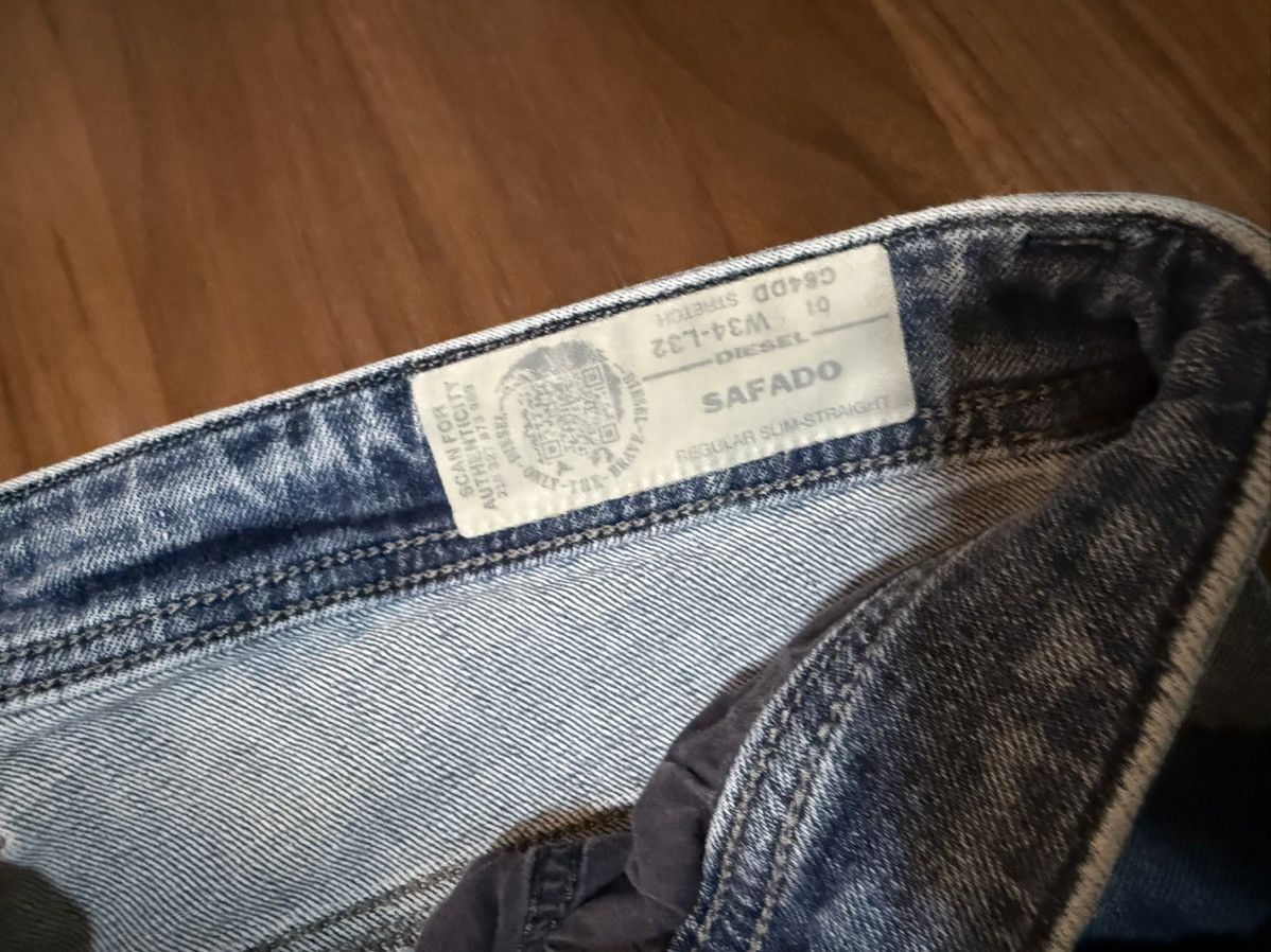 Diesel Diesel Safado Distressed Denim Blue Jeans Size 34 x 32 Size US 34 / EU 50 - 6 Thumbnail