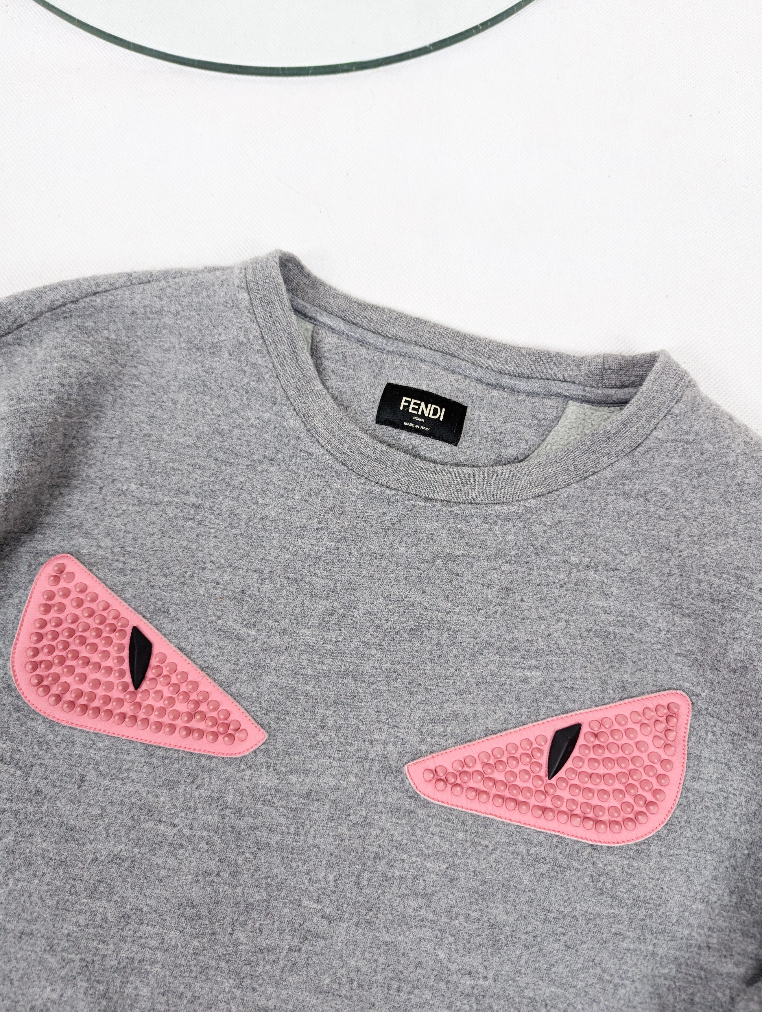 Fendi Fendi bugs eye grey pink studded sweatshirt iconic monster Size XL / US 12-14 / IT 48-50 - 3 Thumbnail