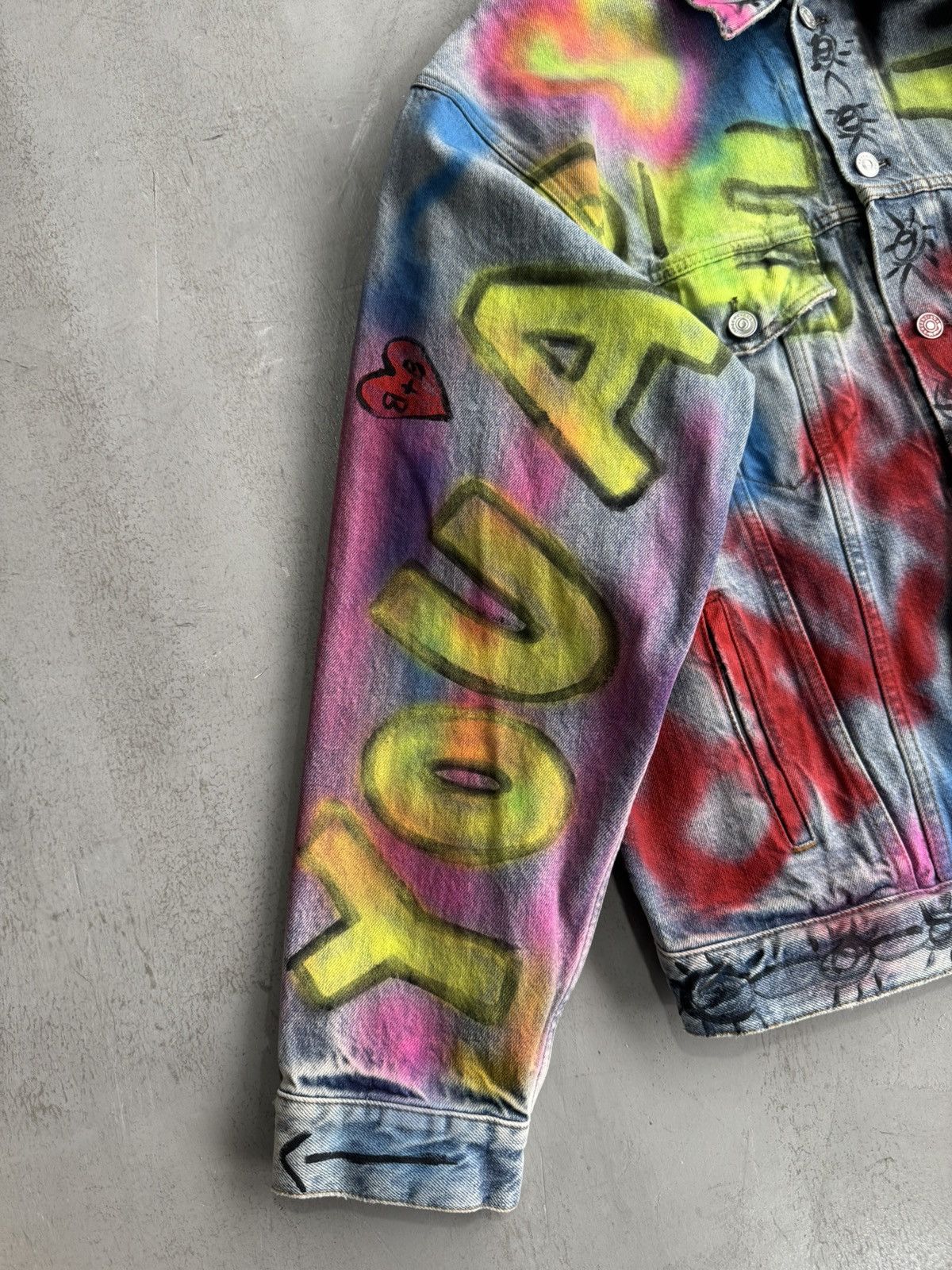 Balenciaga Balenciaga - Graffiti Denim Jacket Size US S / EU 44-46 / 1 - 5 Thumbnail
