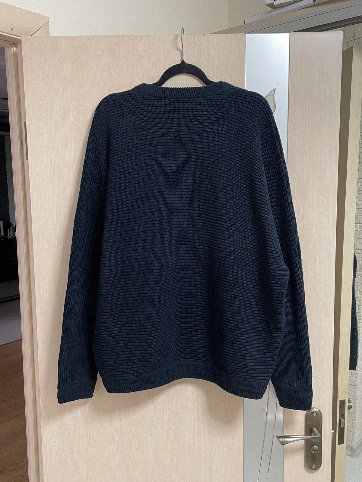 Carlo Colucci Vintage 90s Carlo Colucci Navy Blue Cotton Sweater Size XL Size US XL / EU 56 / 4 - 15 Thumbnail