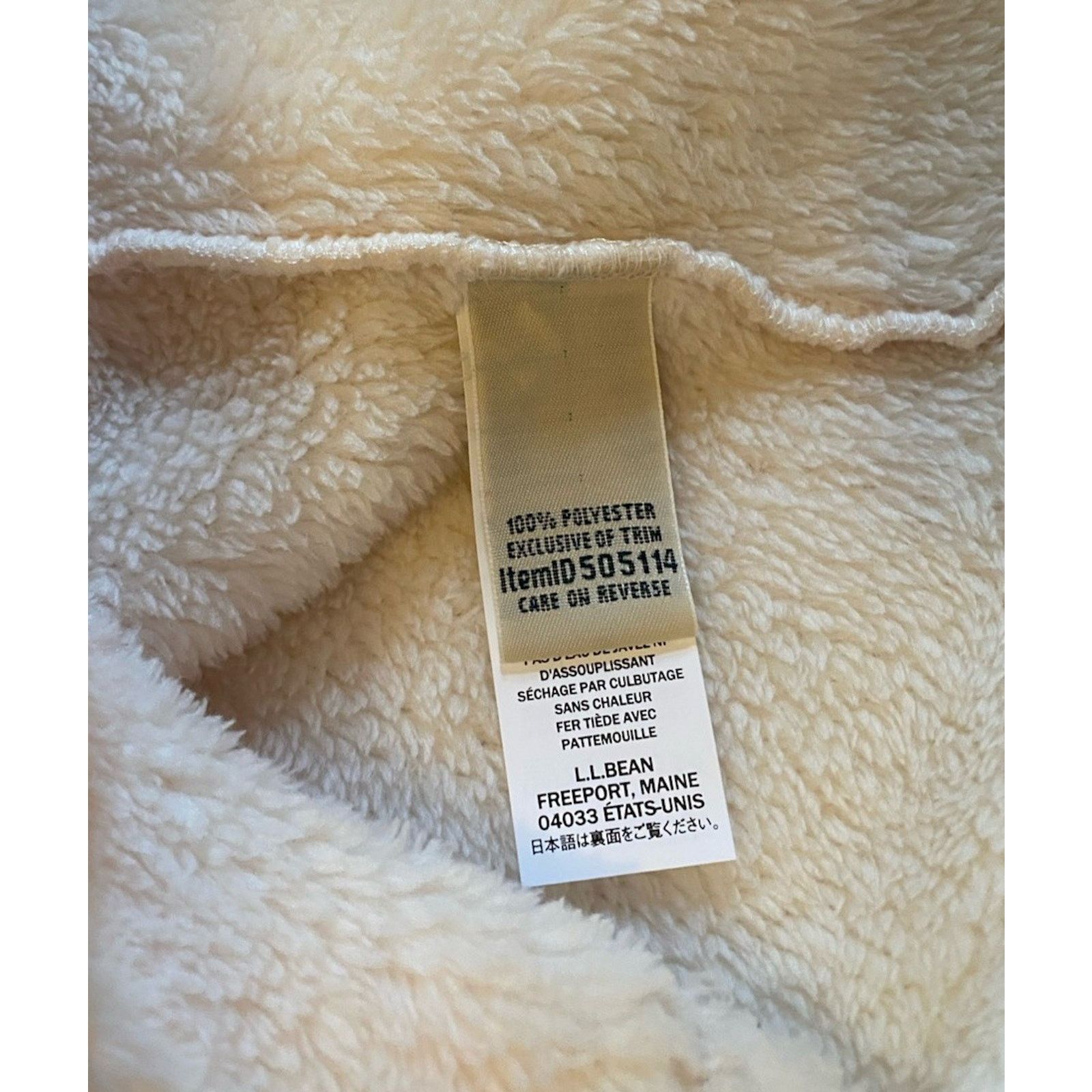 L.L. Bean LL Bean Zip Vest women's hi-pile XL fleece vest in a cream Size XL / US 12-14 / IT 48-50 - 8 Thumbnail