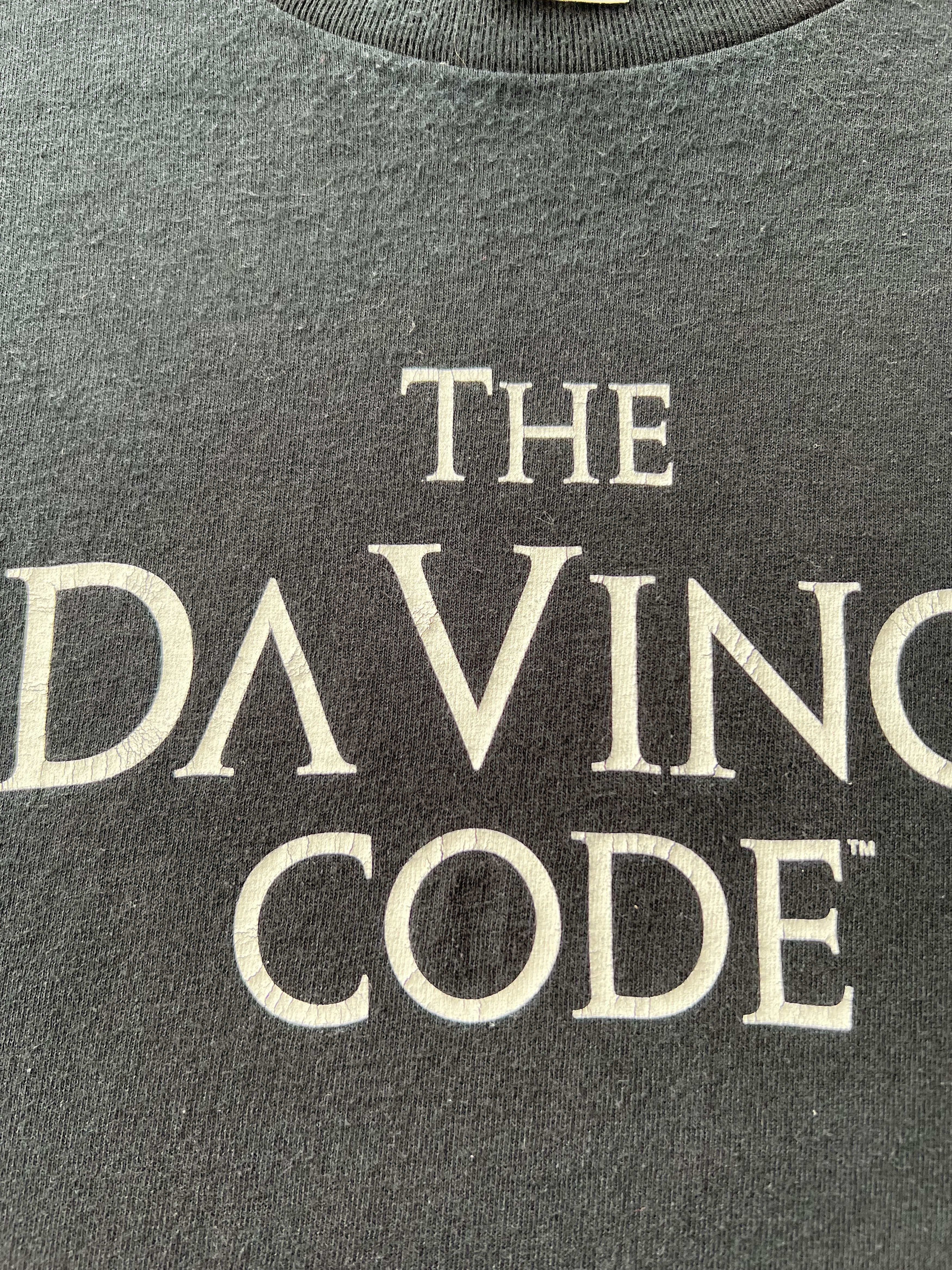 Vintage Vintage 2000s The Da Vinci Code Tom Hanks Movie Black Tshirt Size US L / EU 52-54 / 3 - 4 Thumbnail