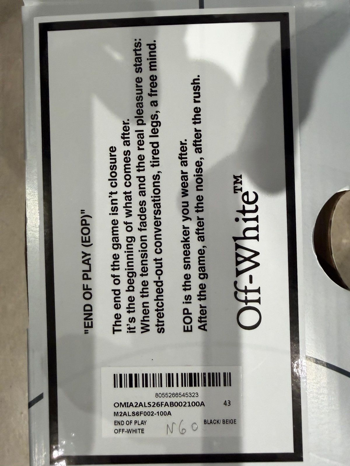 Off-White OFF-WHITE - New Slim Sneaker Black Beige Size US 10 / EU 43 - 7 Thumbnail