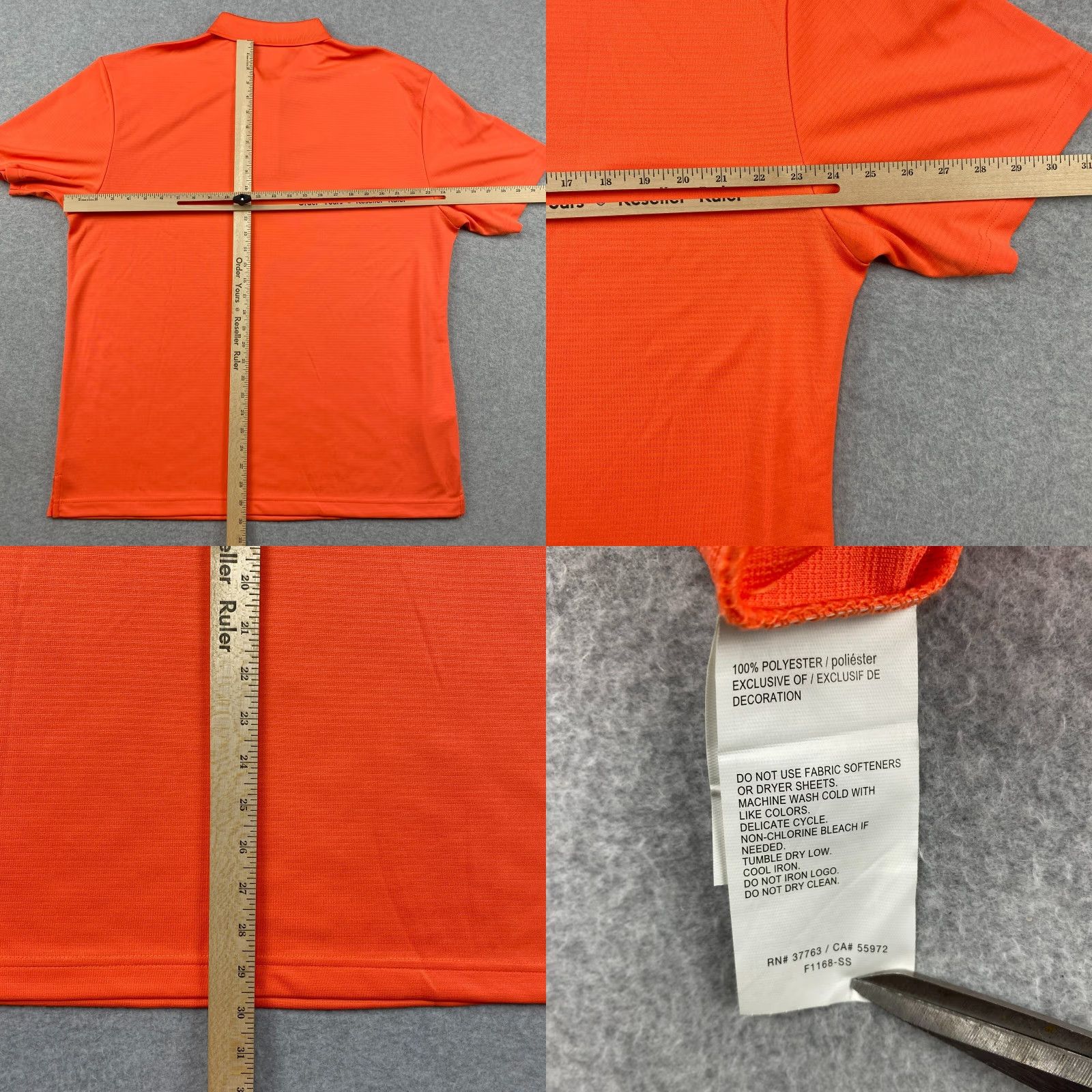PGA Tour PGA TOUR Polo Shirt Mens XL Orange Short Sleeve Moisture Wicking UPF 50 Golf NWT Size US XL / EU 56 / 4 - 8 Thumbnail