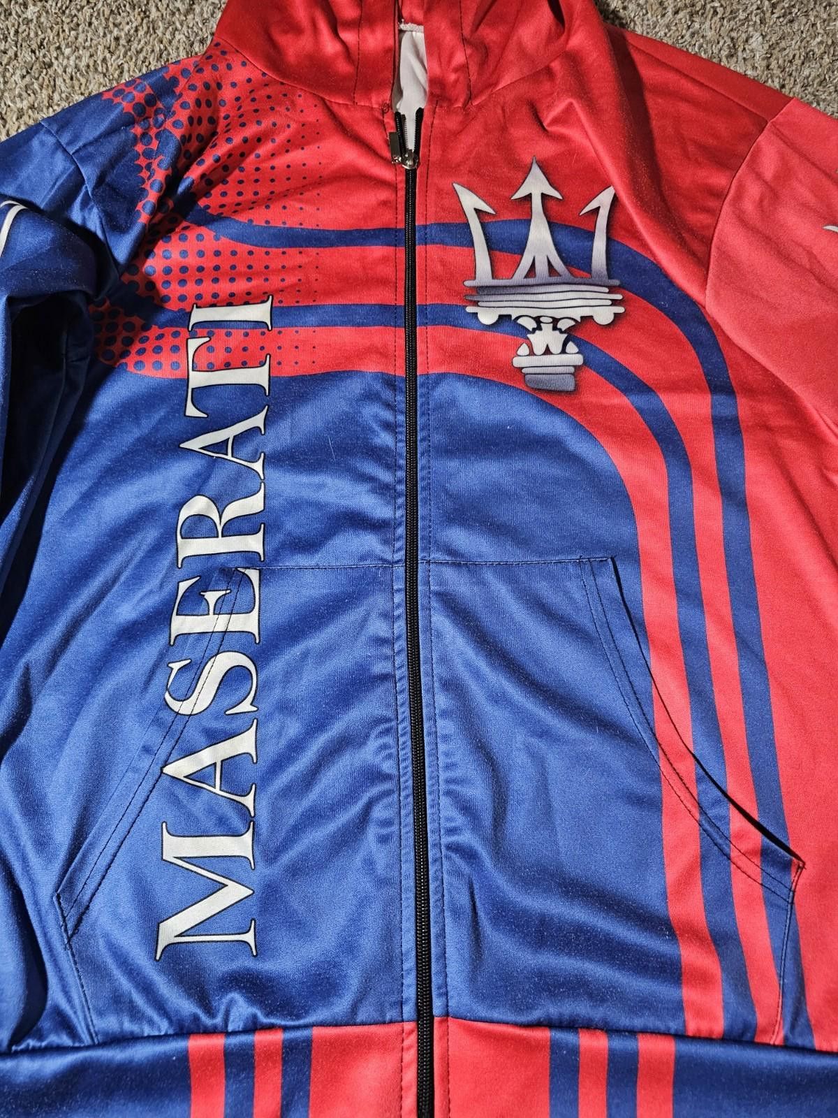 The Unbranded Brand Maserati Fullzip hoodie Red Blue logo NO SIZE Size US M / EU 48-50 / 2 - 2 Thumbnail