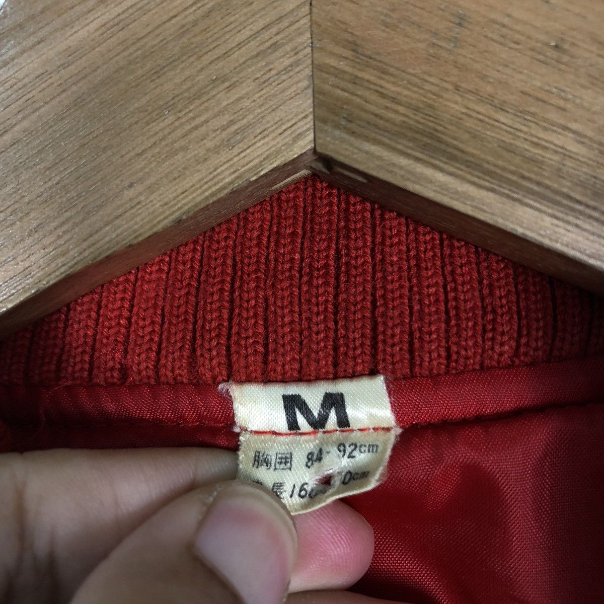 Japanese Brand 🔥VINTAGE VARSITY JACKET BOMBER JUMPER STADIUM RICH RED Size US M / EU 48-50 / 2 - 17 Thumbnail