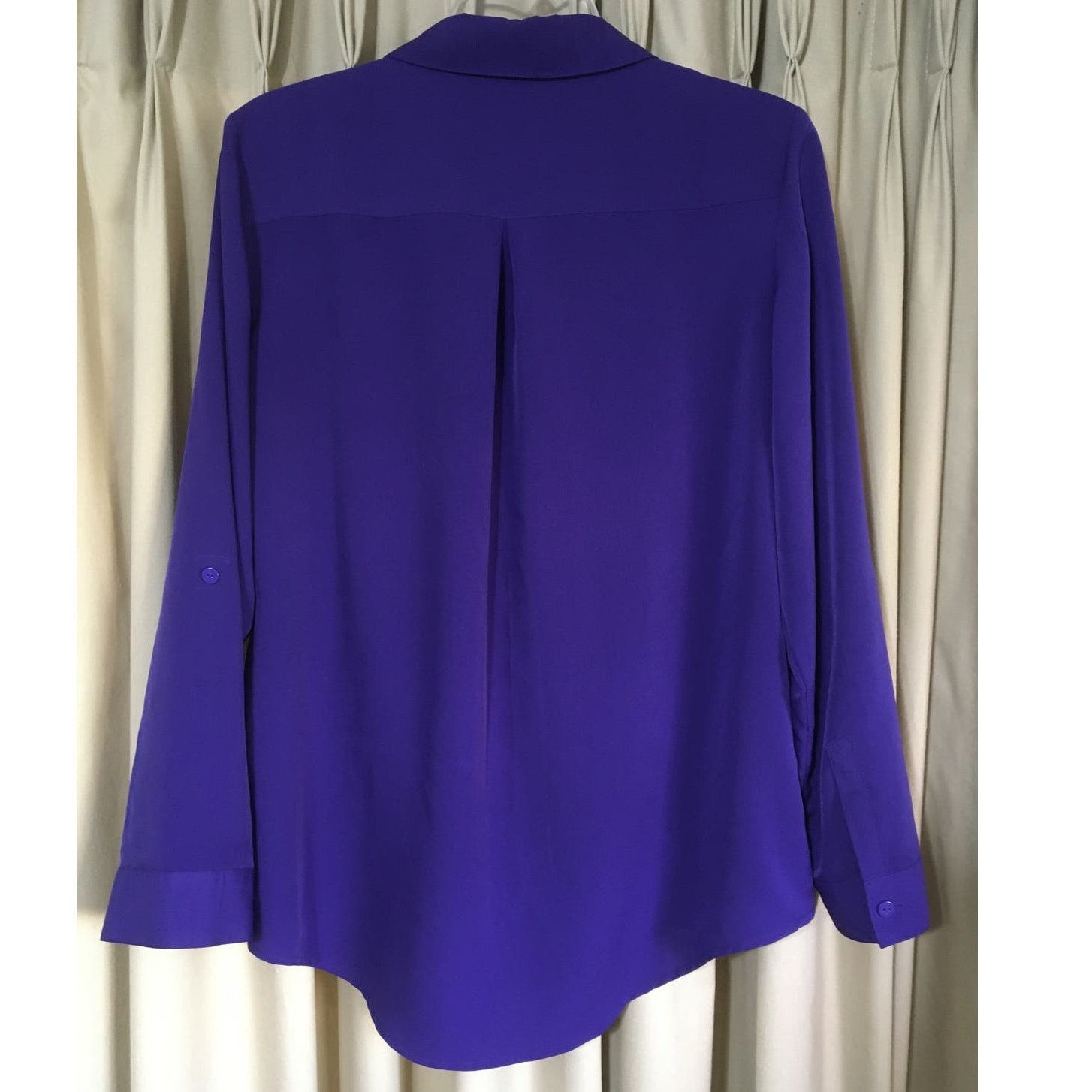 Other Chico's Size 1, Medium Hidden Button Up Purple Blouse Size M / US 6-8 / IT 42-44 - 3 Thumbnail