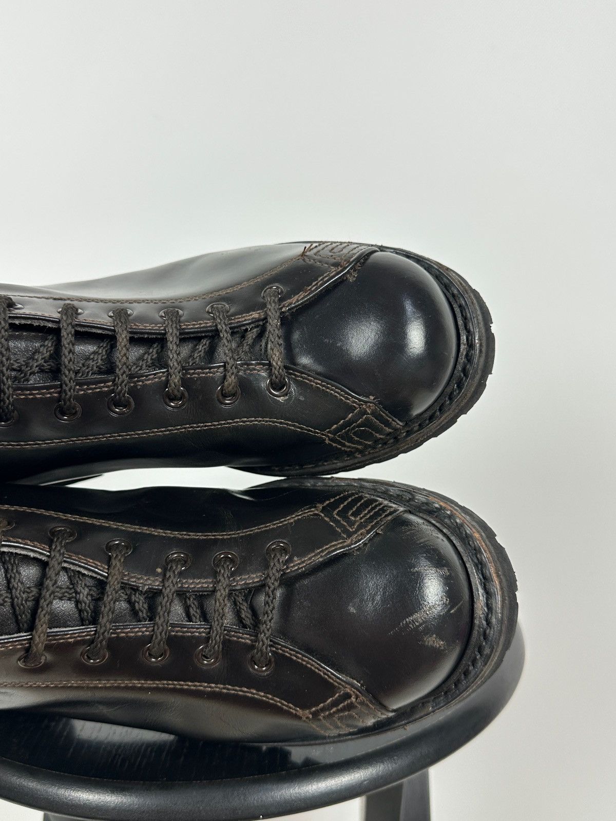 Vintage Vintage Italy Army Paratrooper Combat Brown Leather Boots Size US 8 / EU 41 - 21 Thumbnail