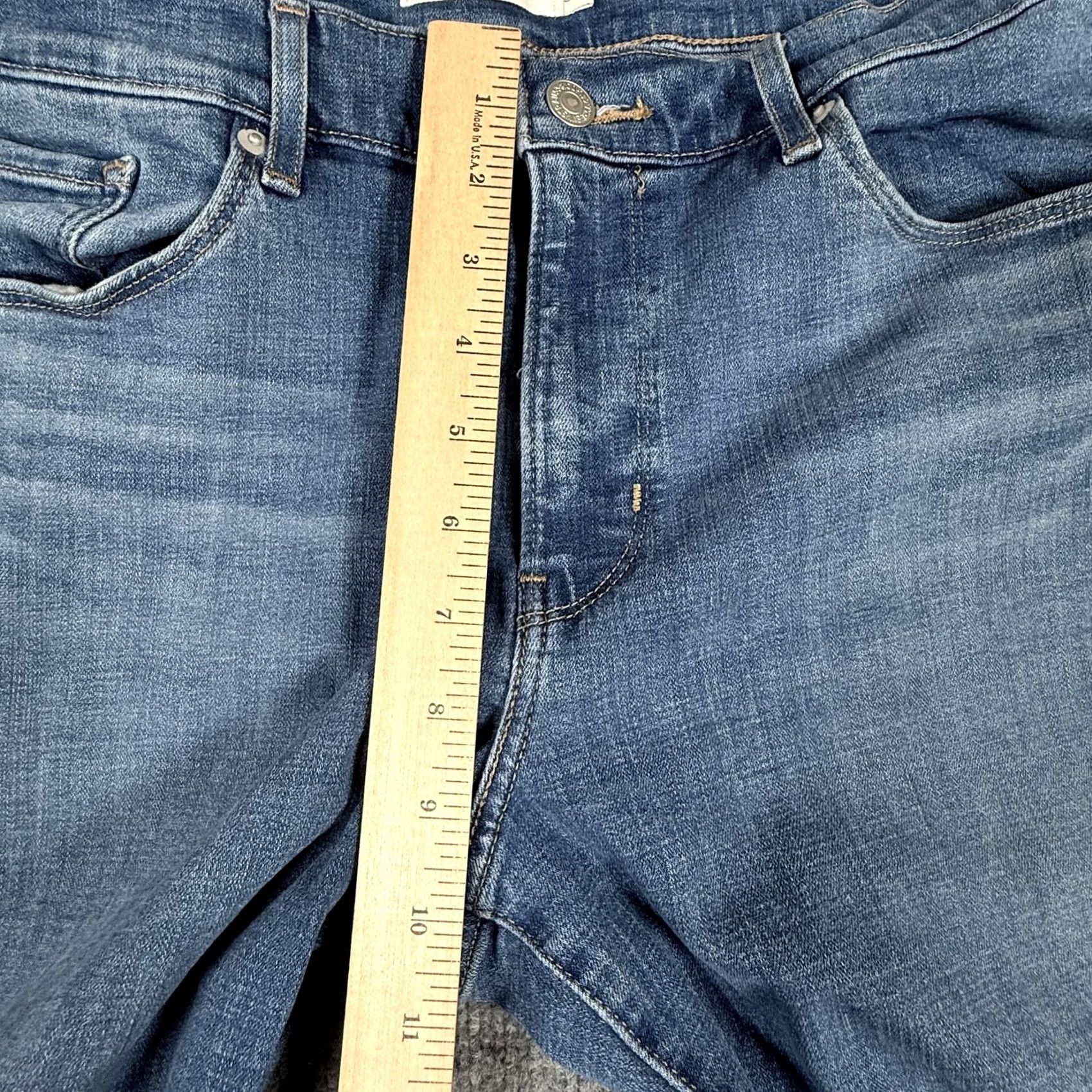Levi's Levi's 514 Jeans Womens 32x30 Blue Medium Wash Straight Denim Pants Pockets Zip Fly Regular Inseam 29" Size 24" / US 00 / IT 34 - 5 Thumbnail