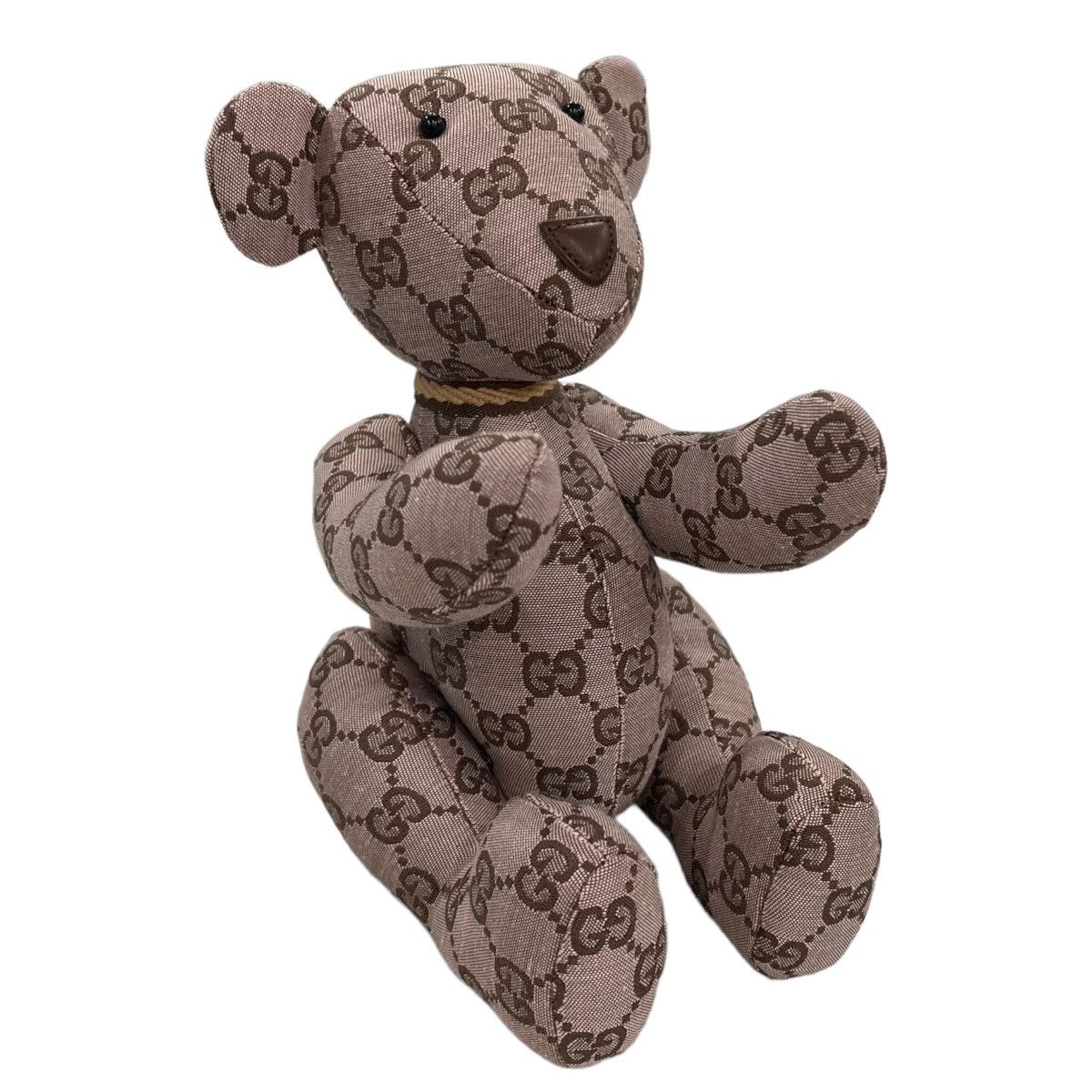 image of Gucci Monogram Teddy Bear in Brown, Men's