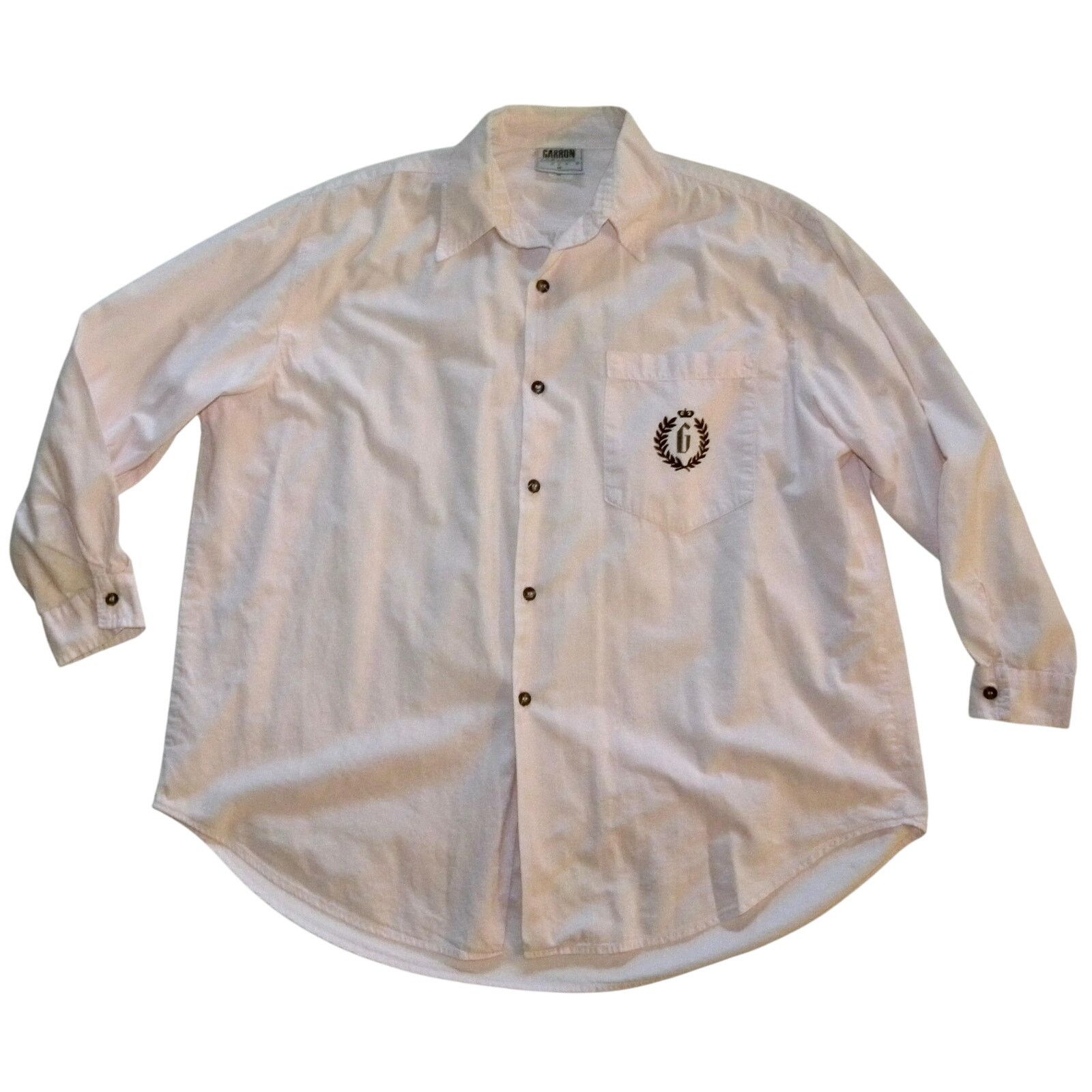 Vintage 80s Pink Boxy Cut Shirt with "G" monogram | Garron S/M Size US S / EU 44-46 / 1 - 1 Thumbnail