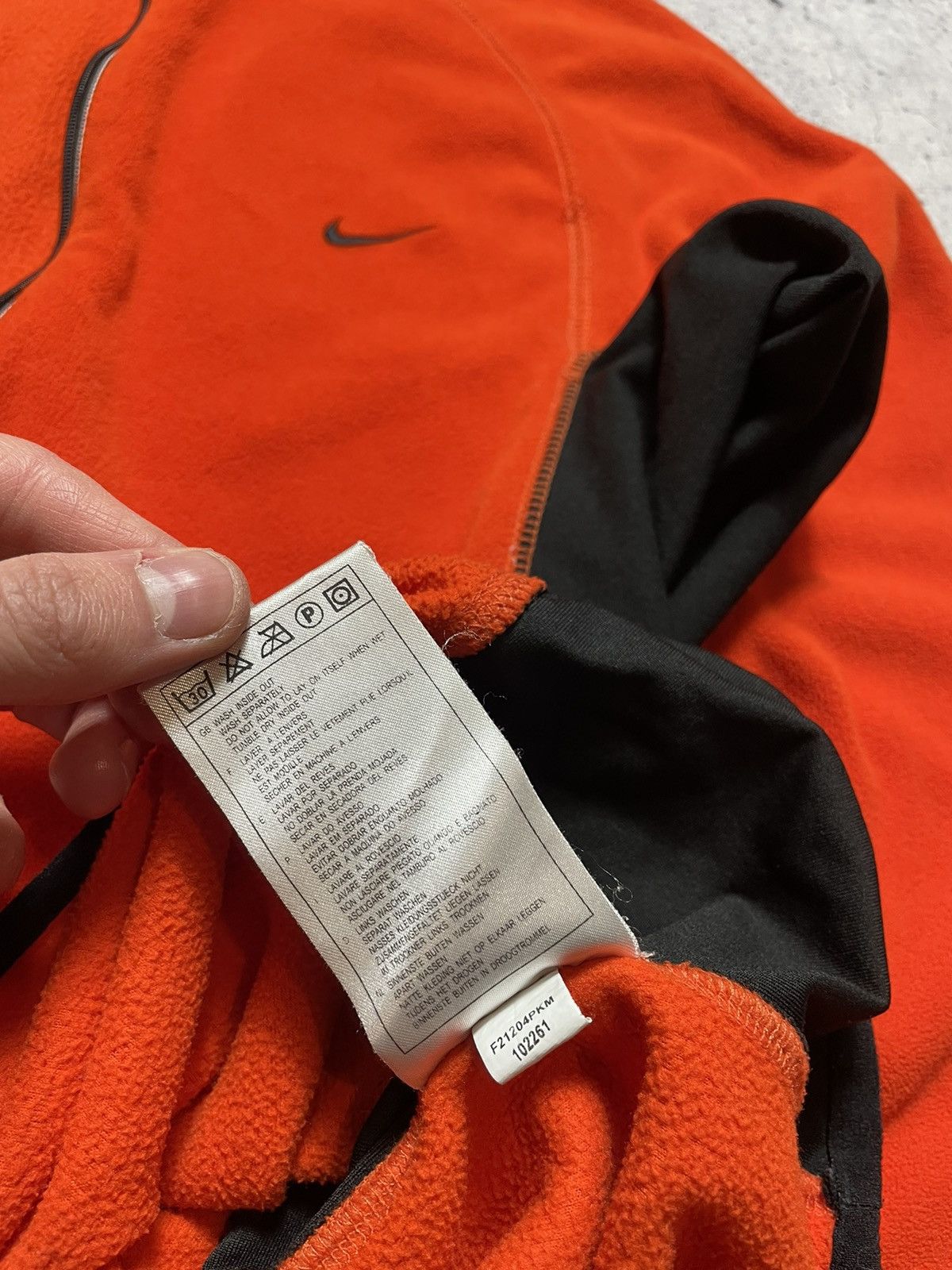Nike × Vintage Vintage Fleece Jacket 1/2 Zip Pullover Nike Y2K Drill Swoosh Size US S / EU 44-46 / 1 - 12 Thumbnail
