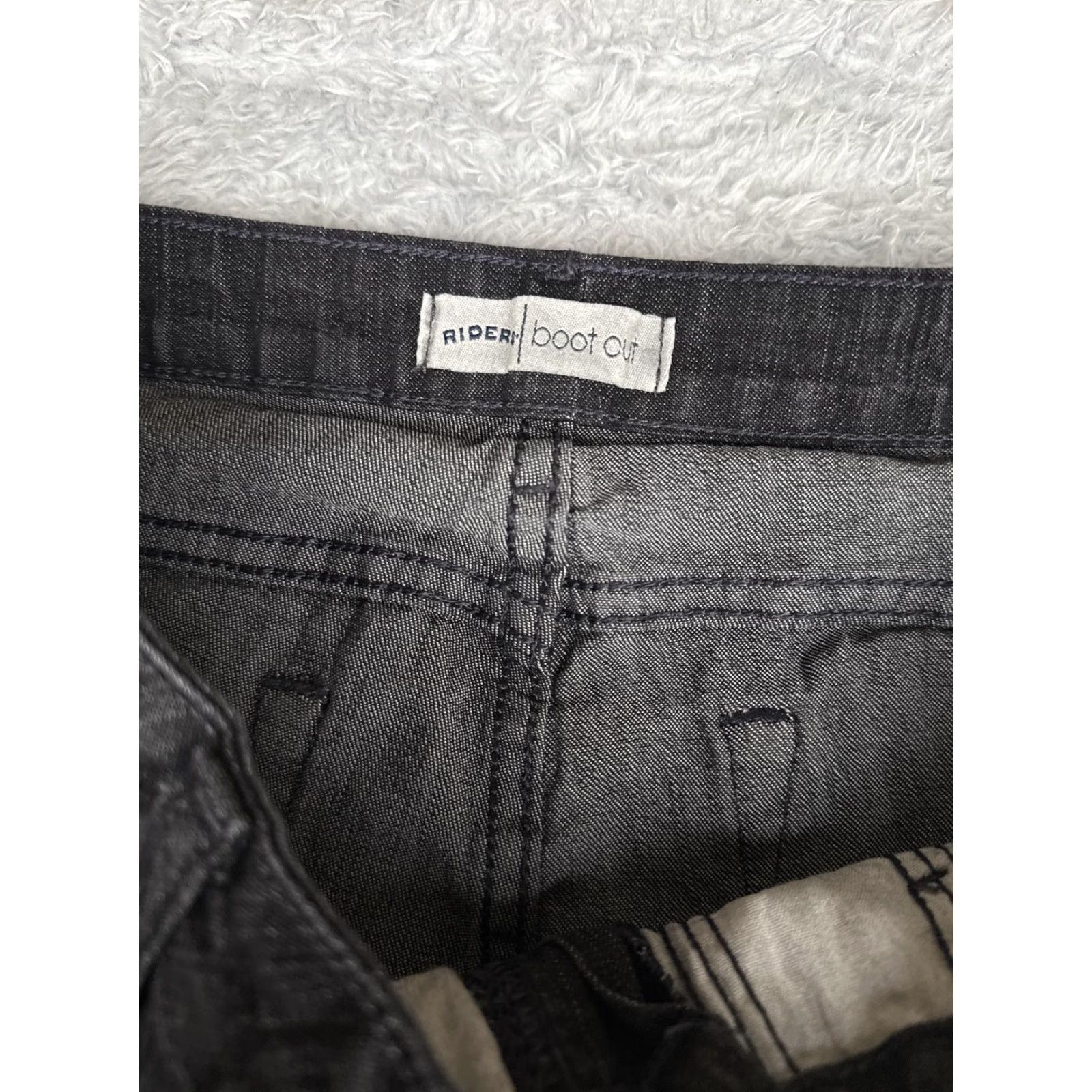 Lee Riders By Lee Jeans Womens 12 Black High Rise Bootcut Denim Stretch Charcoal Size 34" / US 12 / IT 48 - 6 Thumbnail