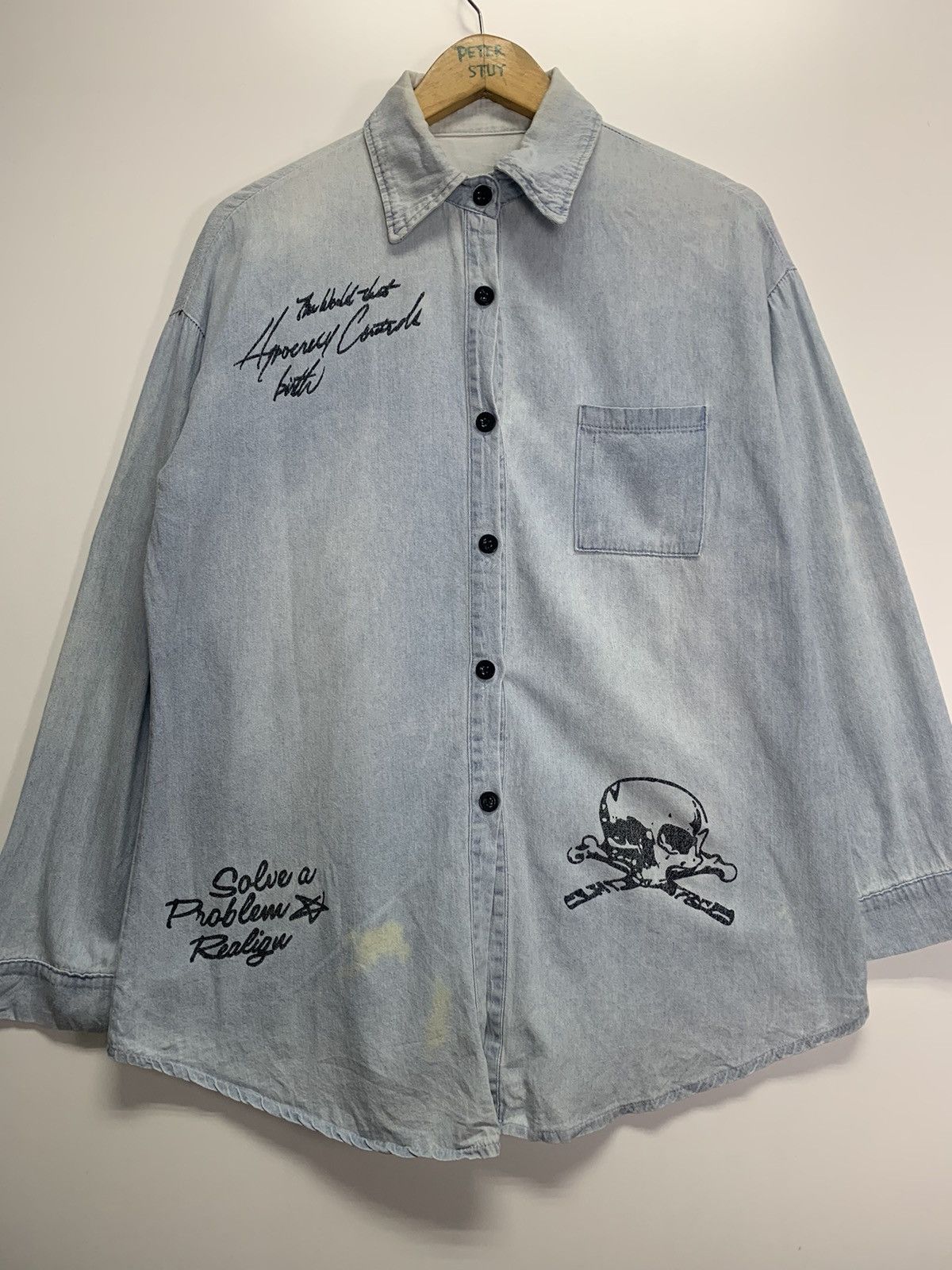 Japanese Brand × Vintage Vintage Denim denim button up Size US M / EU 48-50 / 2 - 2 Thumbnail