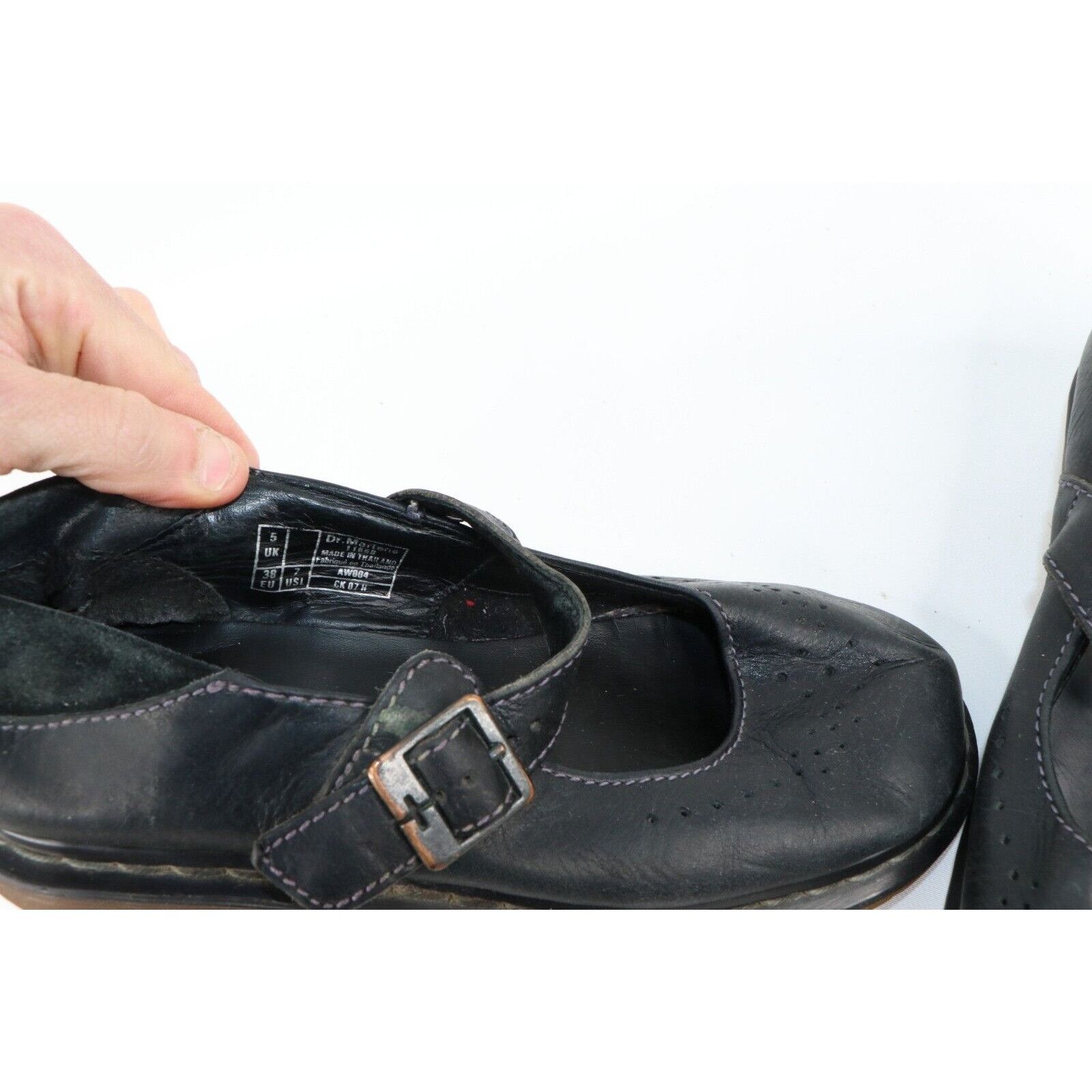 Dr. Martens × Vintage Vintage Dr Martens Chunky Platform Leather Mary Janes Shoes Size US 7 / IT 37 - 9 Thumbnail