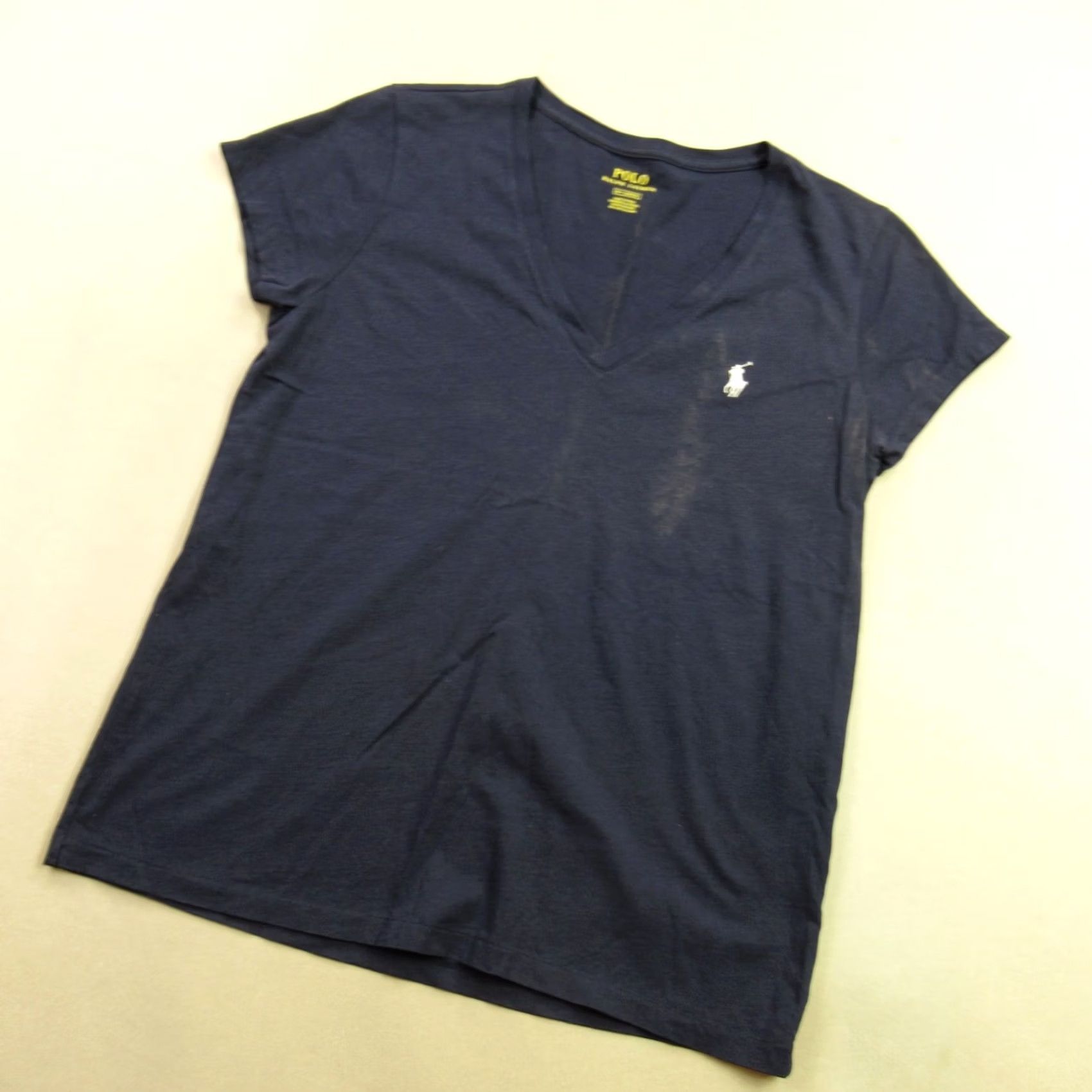 Polo Ralph Lauren Ralph Lauren Shirt Womens Medium Short Sleeve V Neck Pullover Blue Casual Size M / US 6-8 / IT 42-44 - 2 Thumbnail