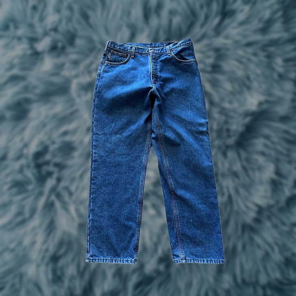 Carhartt VINTAGE Carhartt Fleece Lined Jean Straight Leg Denim Medium Dark Wash Size 36 Size US 36 / EU 52 - 1 Thumbnail