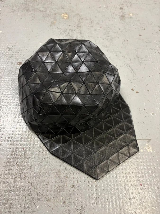 Issey Miyake Issey Miyake Black Nylon Geometric Triangle Cap Size ONE SIZE - 3 Thumbnail