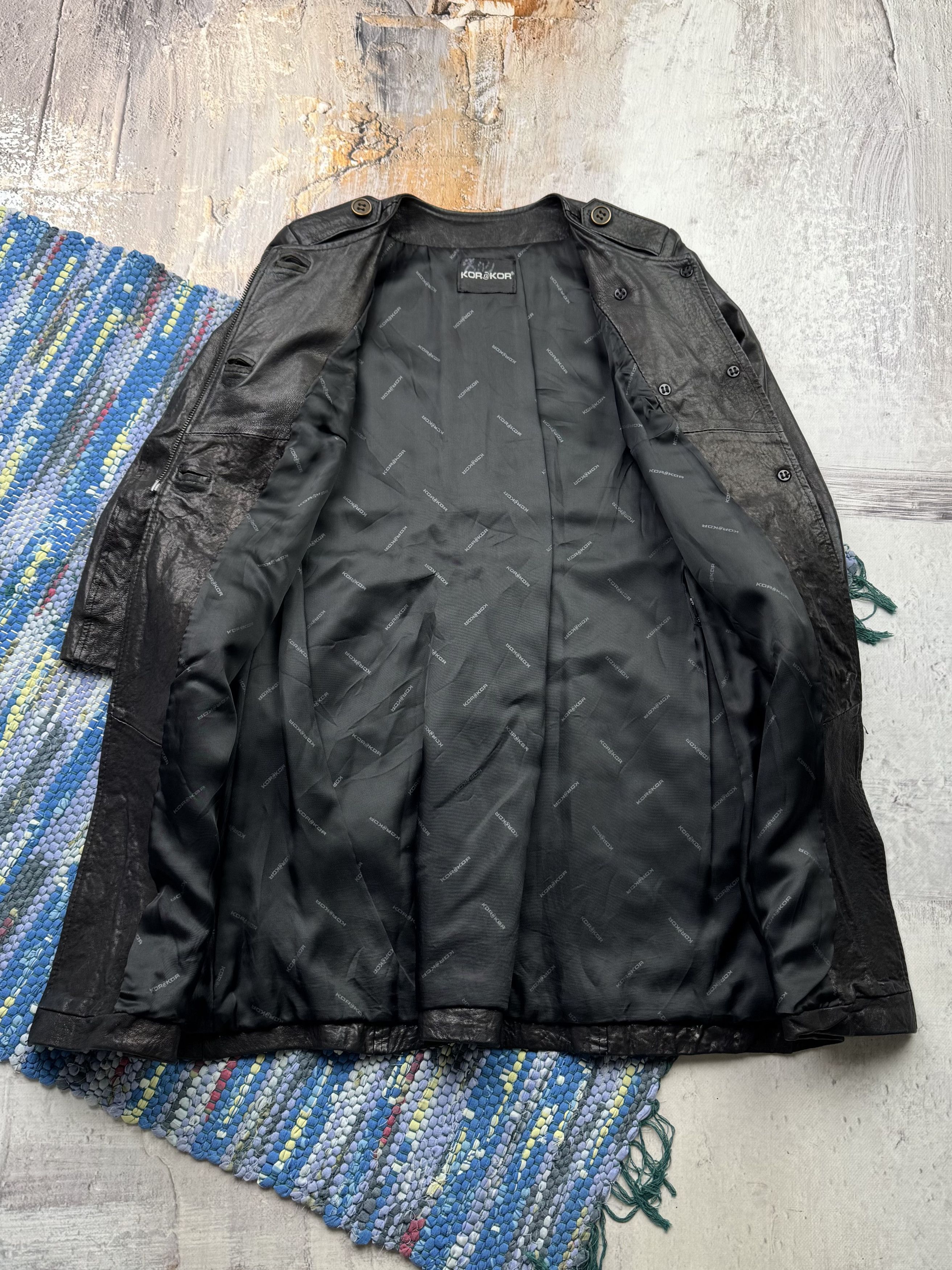 Japanese Brand Vintage Leather Long Jacket D15(518)A788 Size S / US 4 / IT 40 - 4 Thumbnail