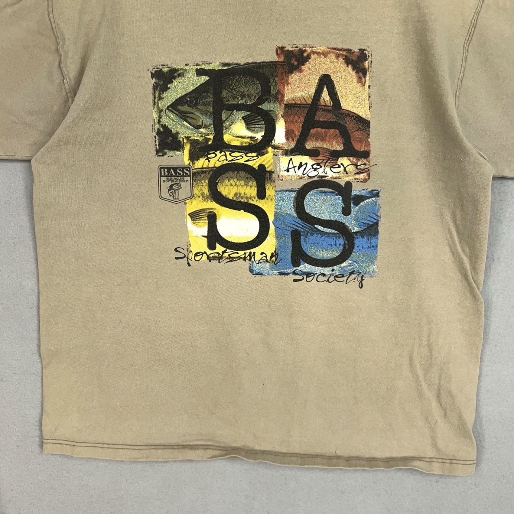 Jerzees VINTAGE Jerzees World Class BASS Anglers Shirt Mens Large Fishing Grunge USA 90s Sportsman Society Size US L / EU 52-54 / 3 - 4 Thumbnail
