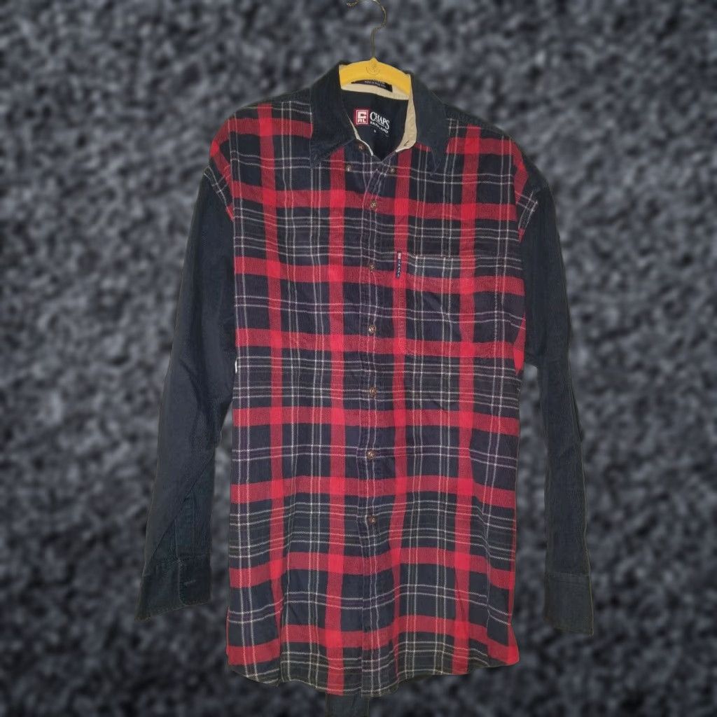 Chaps VINTAGE Chaps Ralph Lauren Corduroy Plaid Button-Down Shirt Mens M Red Shirt Button-Up Casual 90s Holiday Christmas Size US M / EU 48-50 / 2 - 1 Thumbnail
